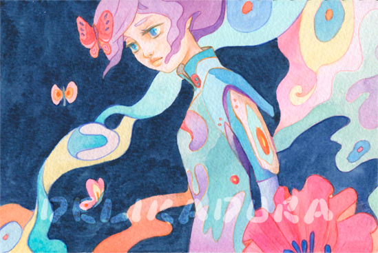 Watercolor sketch for a painting