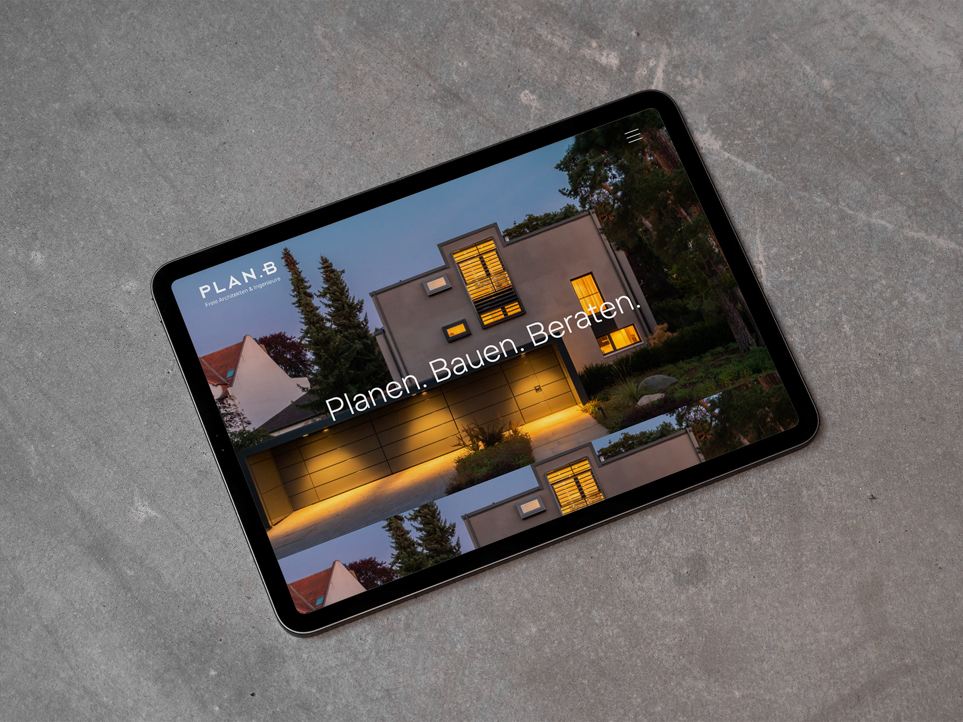 PLAN B Architekten Website-Design
