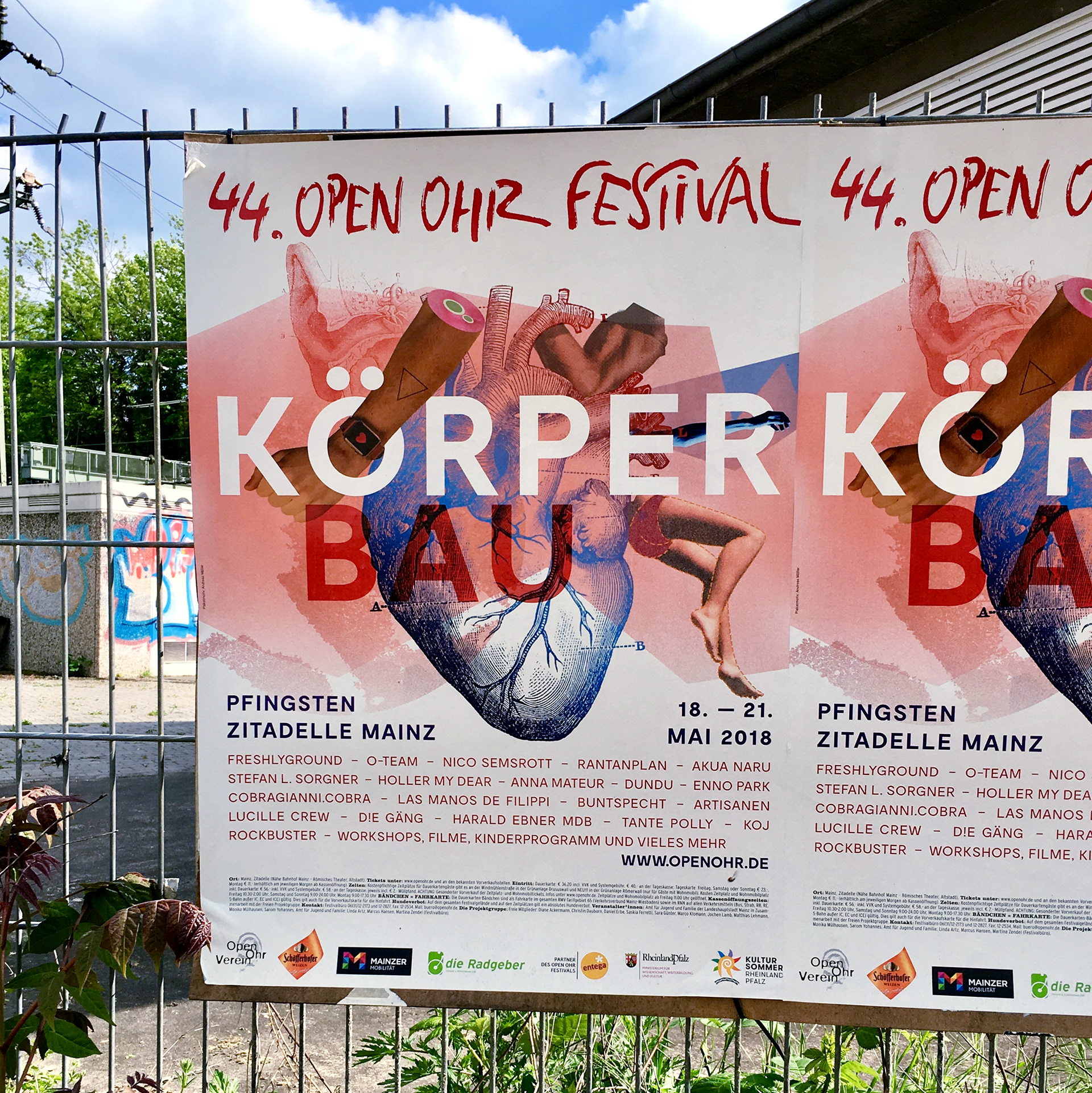 Plakatentwurf / KeyVisual OpenOhr Festival "Körperbau"