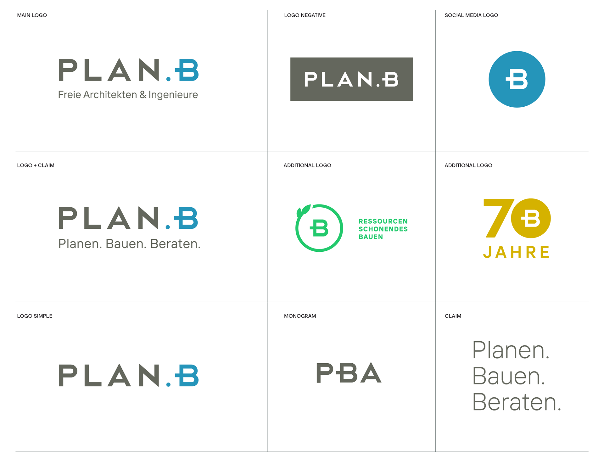 PLAN B Architekten Redesign der Marke