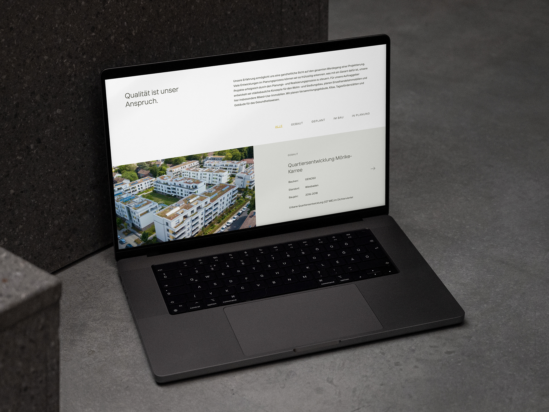 PLAN B Architekten Website-Design