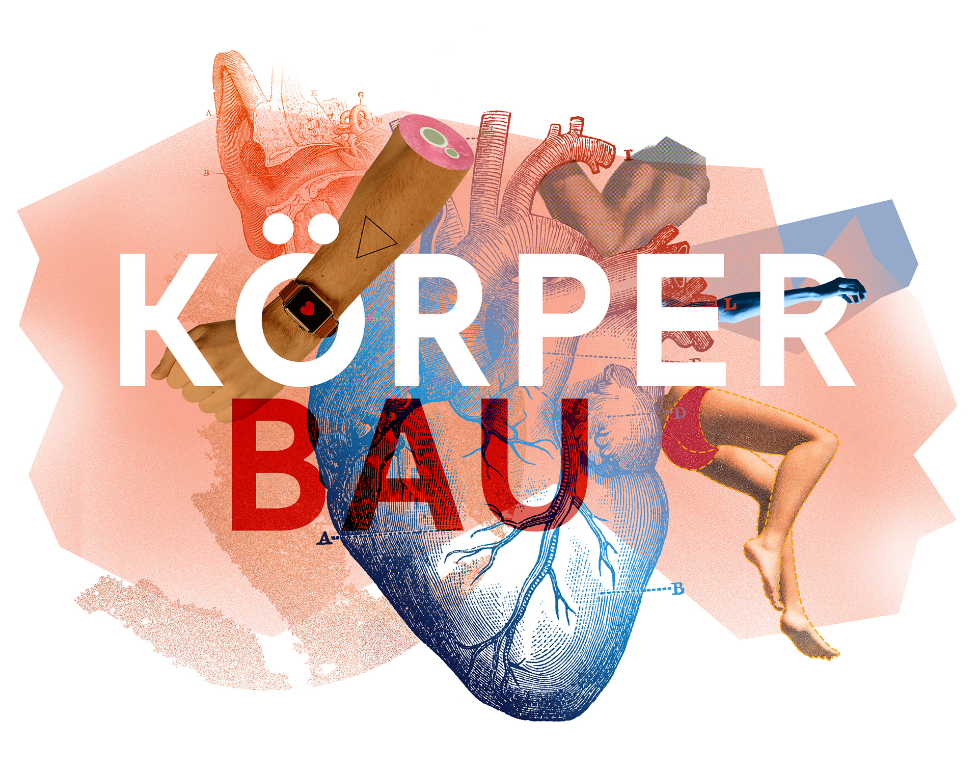 Plakatentwurf / KeyVisual OpenOhr Festival "Körperbau"