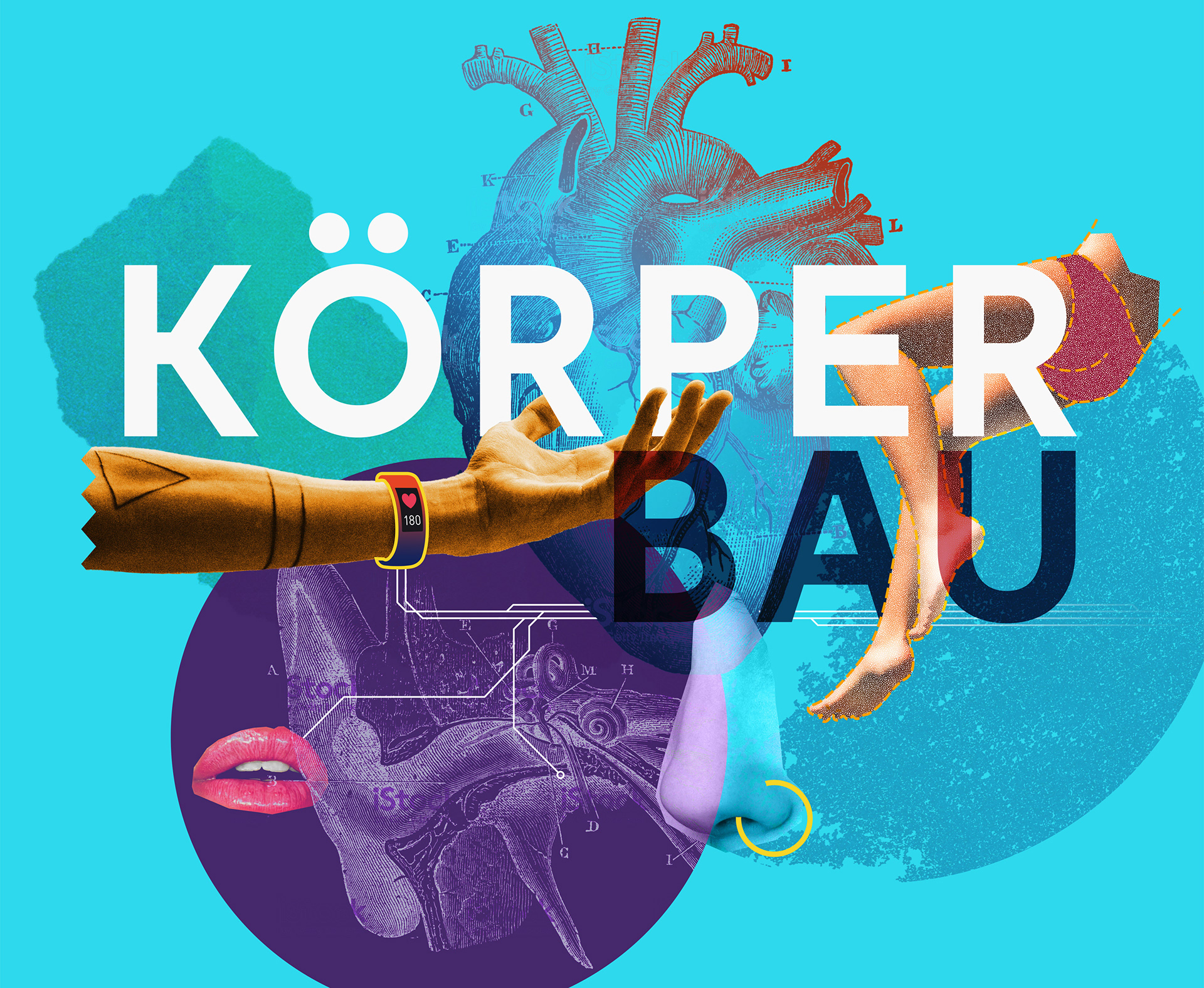 Plakatentwurf / KeyVisual OpenOhr Festival "Körperbau"