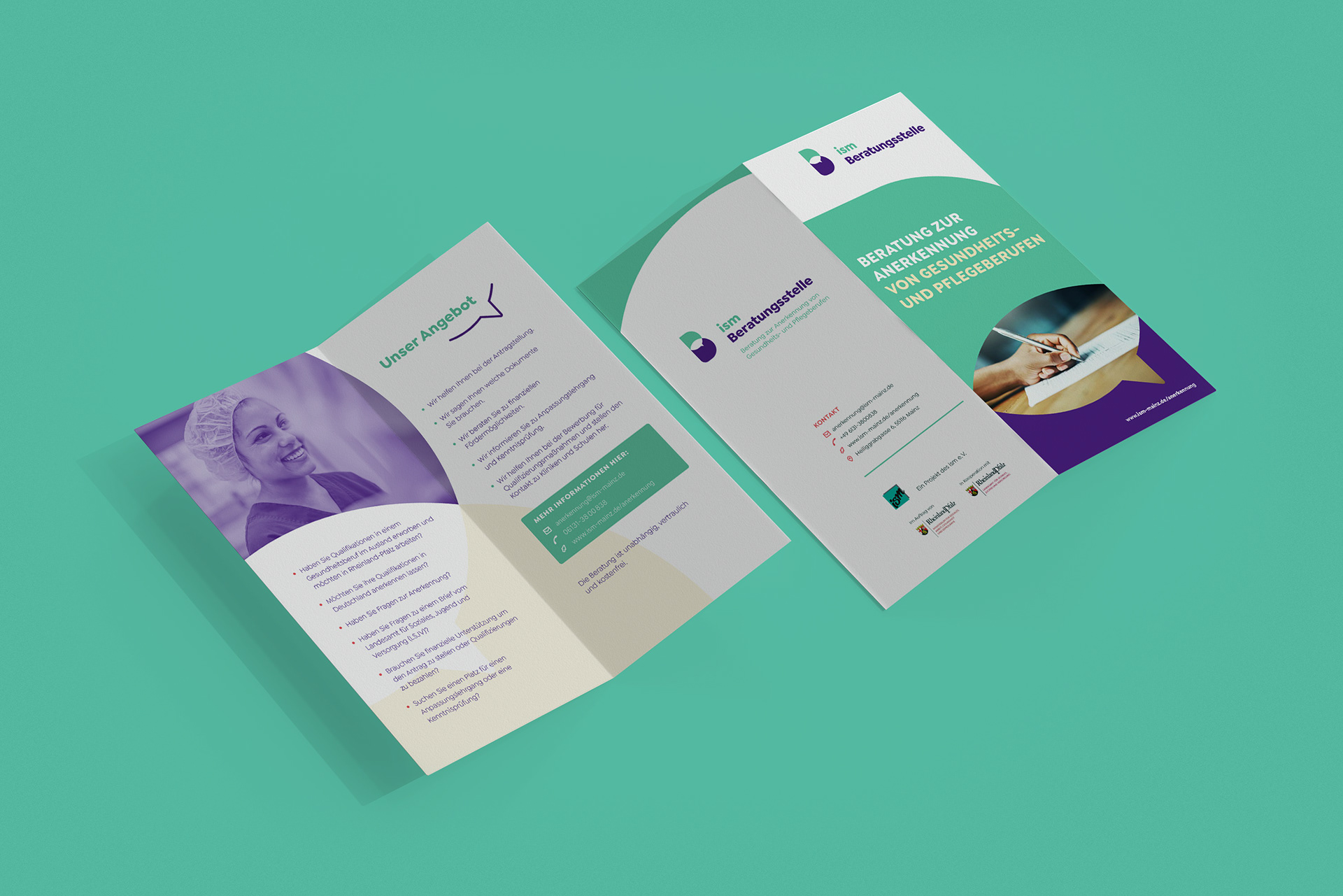 Flyer für die ism-Beratungsstelle