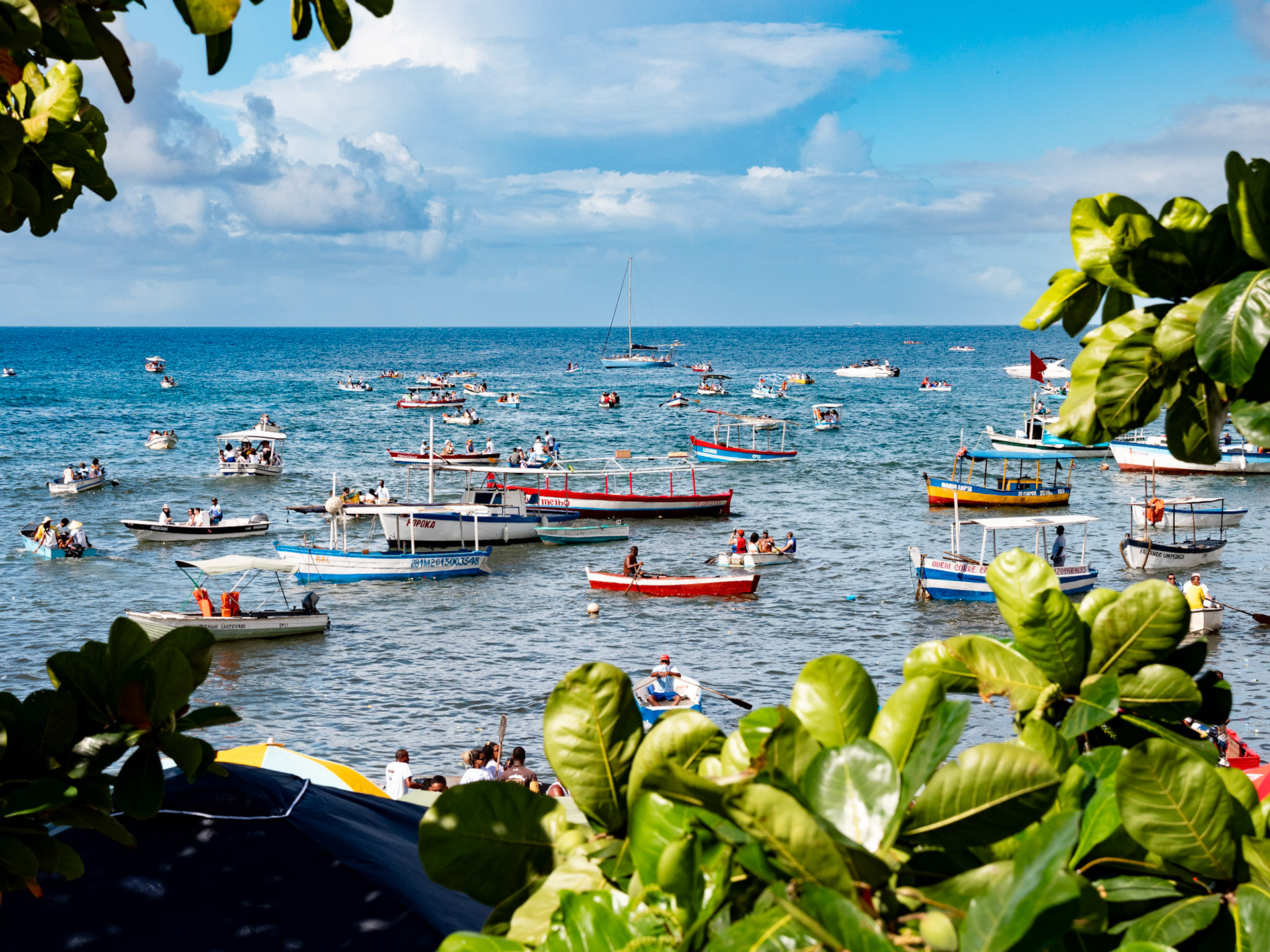 02.02.2025 Bahia de Salvador, Brazil. Celebration of Iemanja, she is strongly associated with the ocean and is one of the most beloved deities