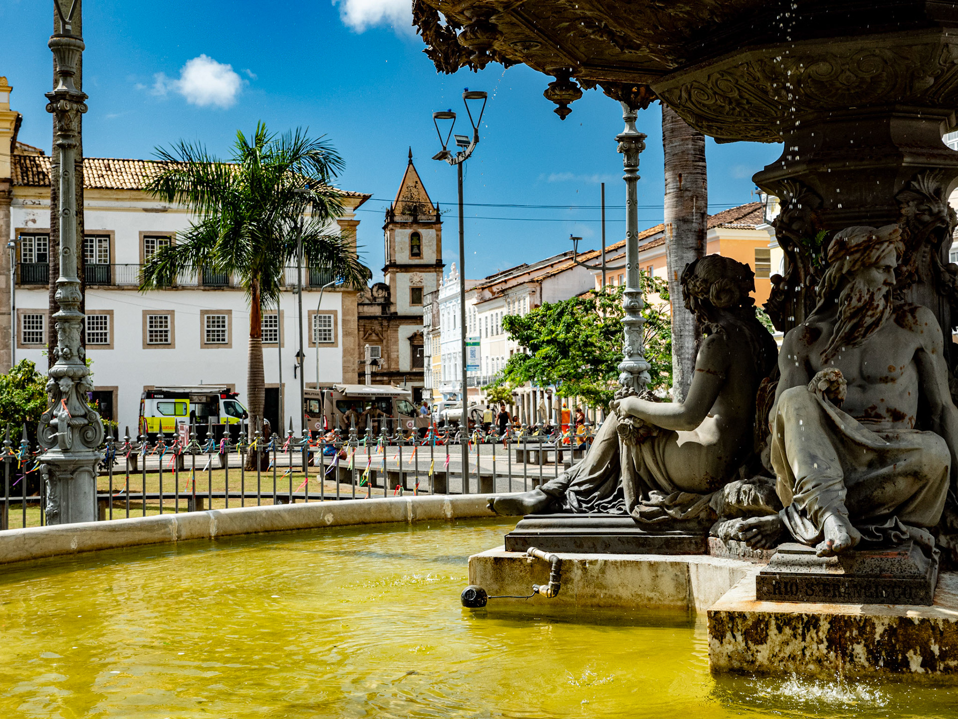 03.02.2025 Salvador de Bahia in Brazil. The Chafariz do Terreiro de Jesus fountain in Salvador de Bahia