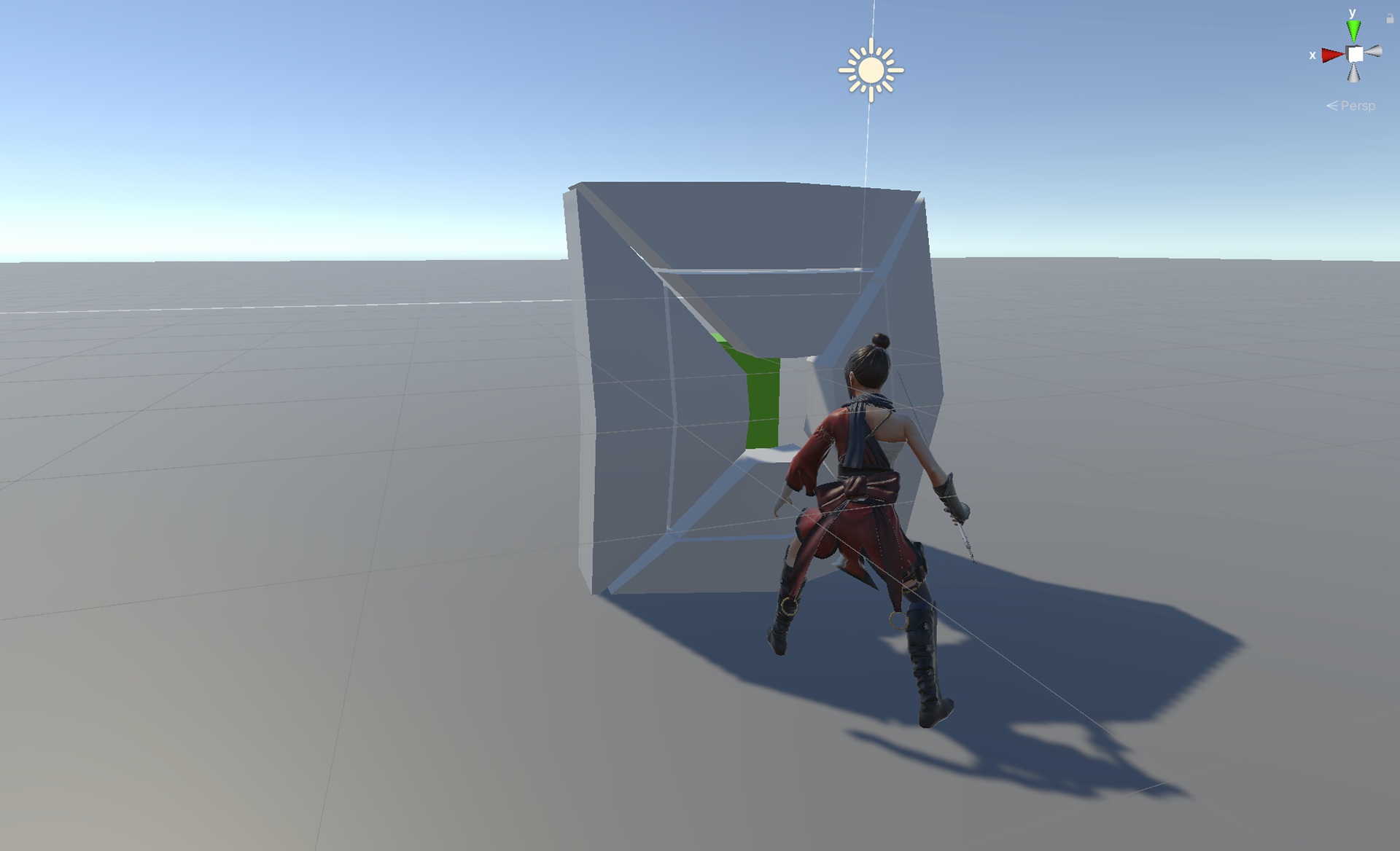 8 collision box we made to track player's hand movement