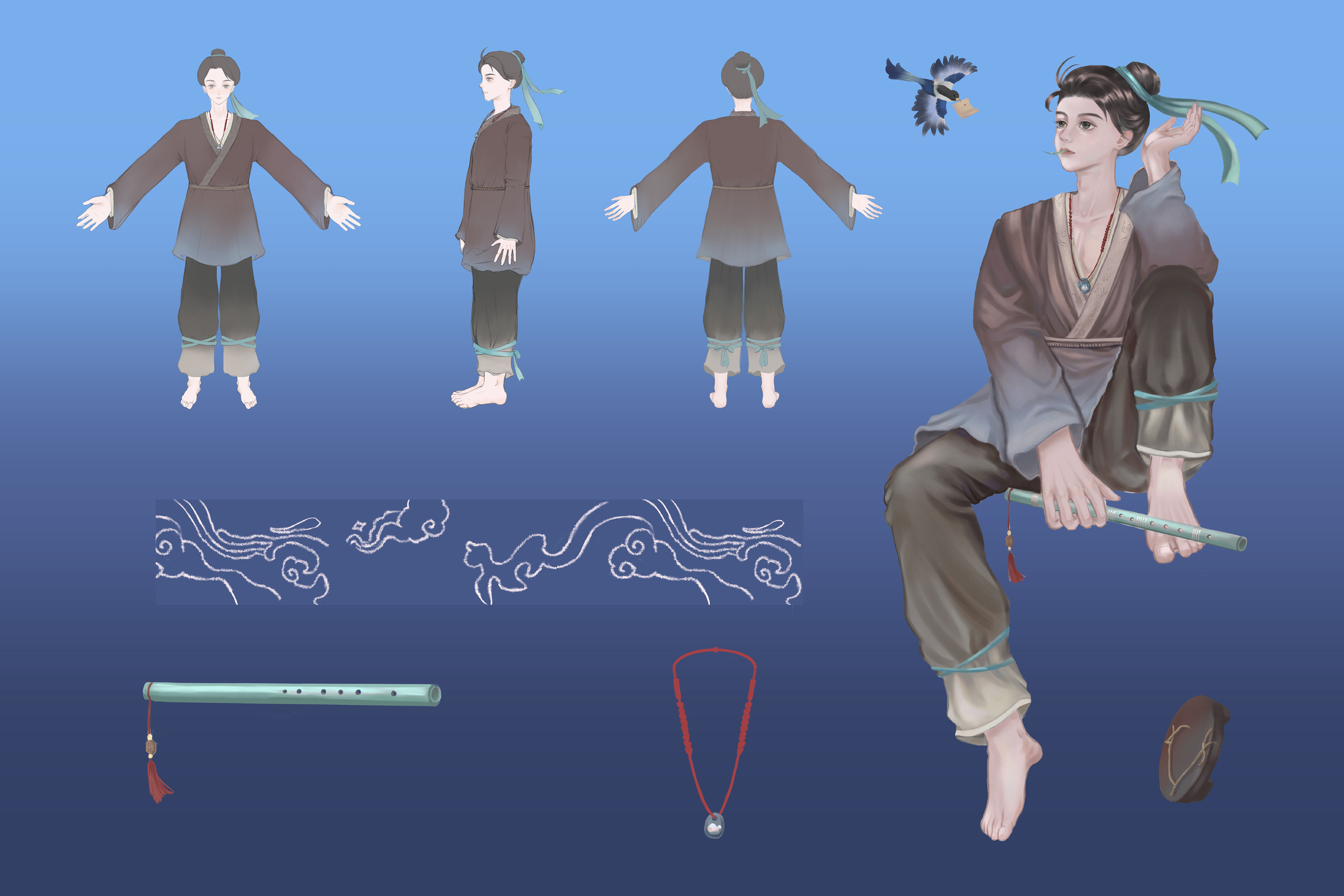 Cowherd Boy Unity Ver. Character Concept Art
