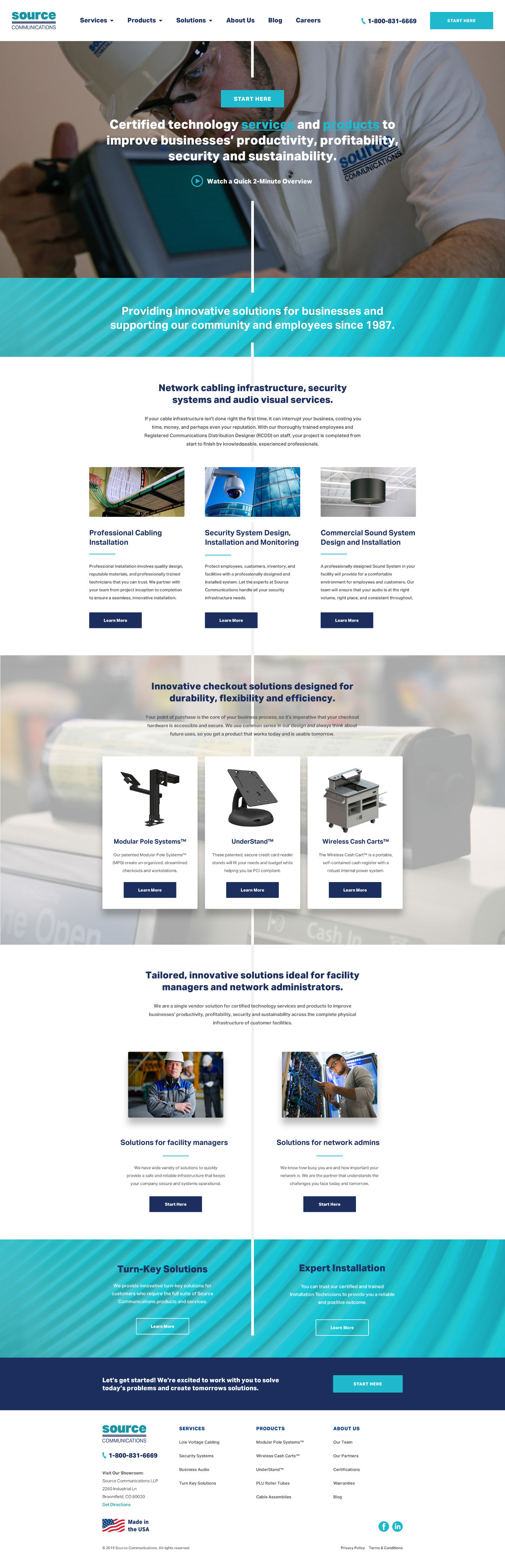 Source Communications — Mockups — Home Page