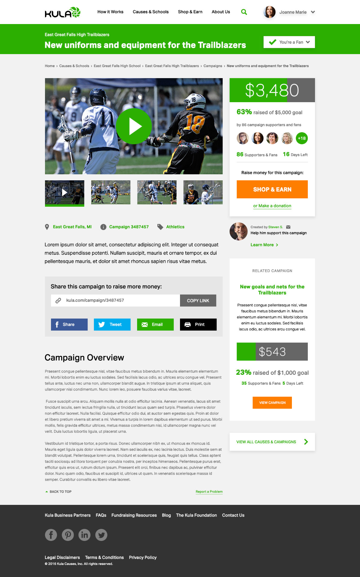 KULA — Mockups — Campaign Landing Page Template