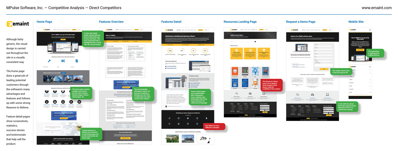 MPulse Software — Competitive Analysis — eMaint