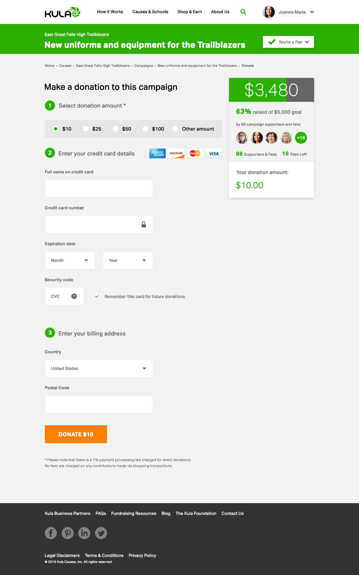 KULA — Mockups — Donate Landing Page Template