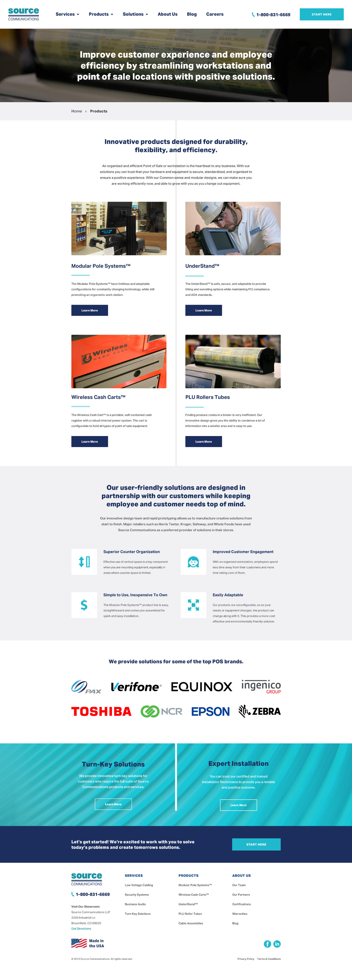 Source Communications — Mockups — Products Page