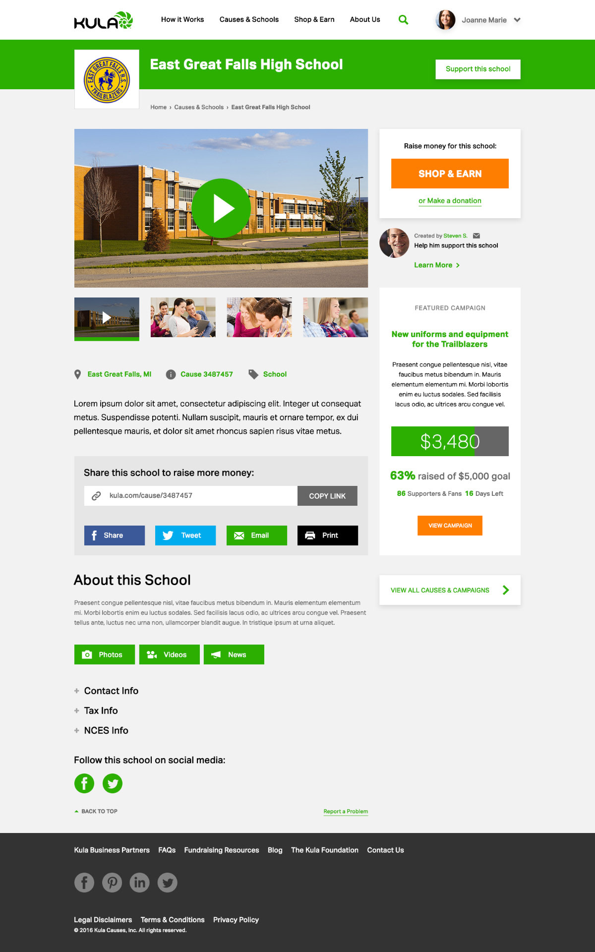 KULA — Mockups — Cause Landing Page Template