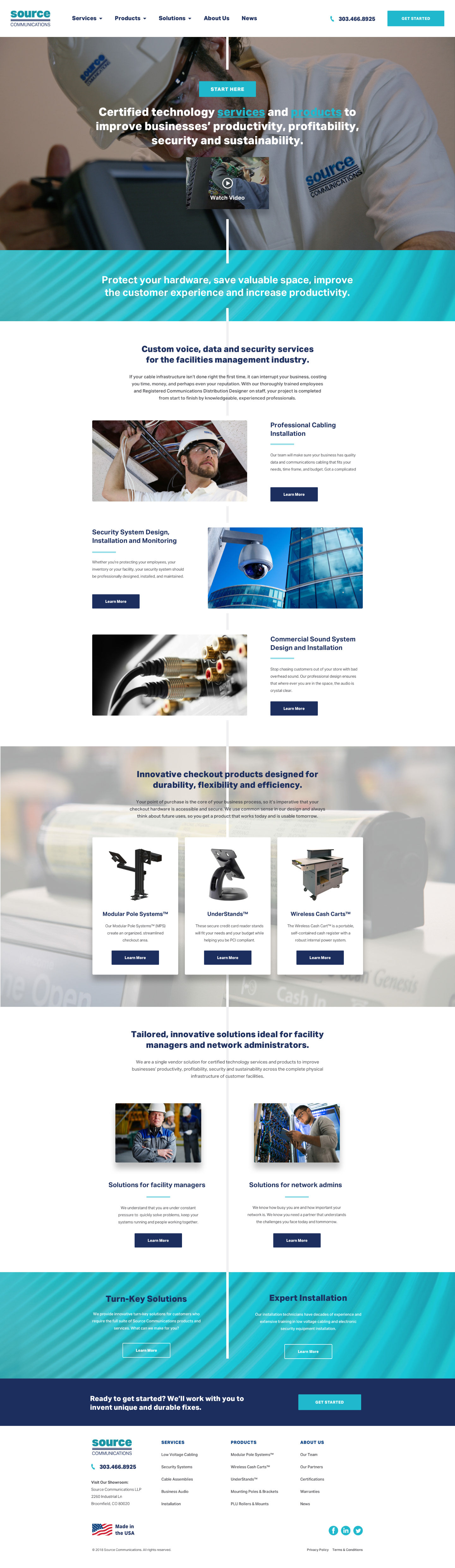 Source Communications — Concept 1 — Home Page