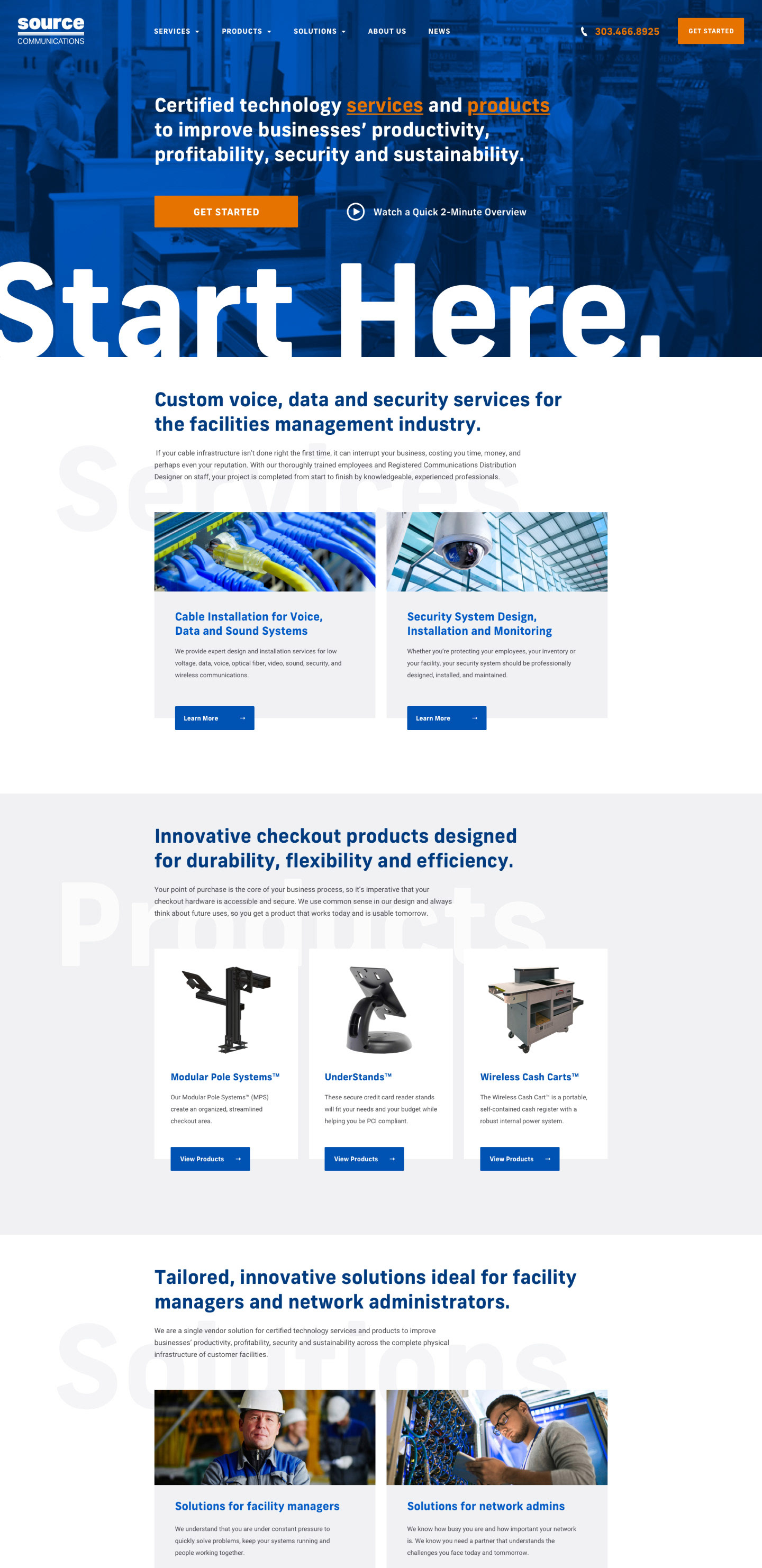 Source Communications — Concept 2 — Home Page