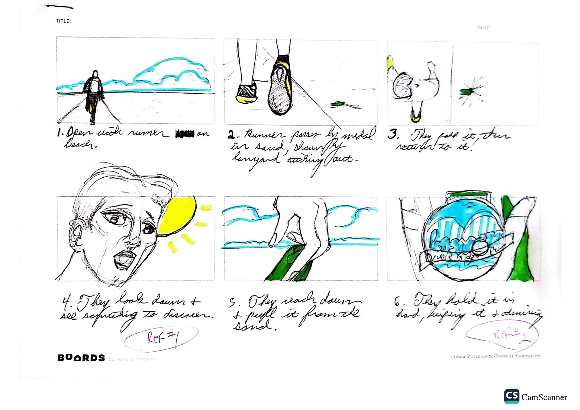 Initial Storyboard mock up.