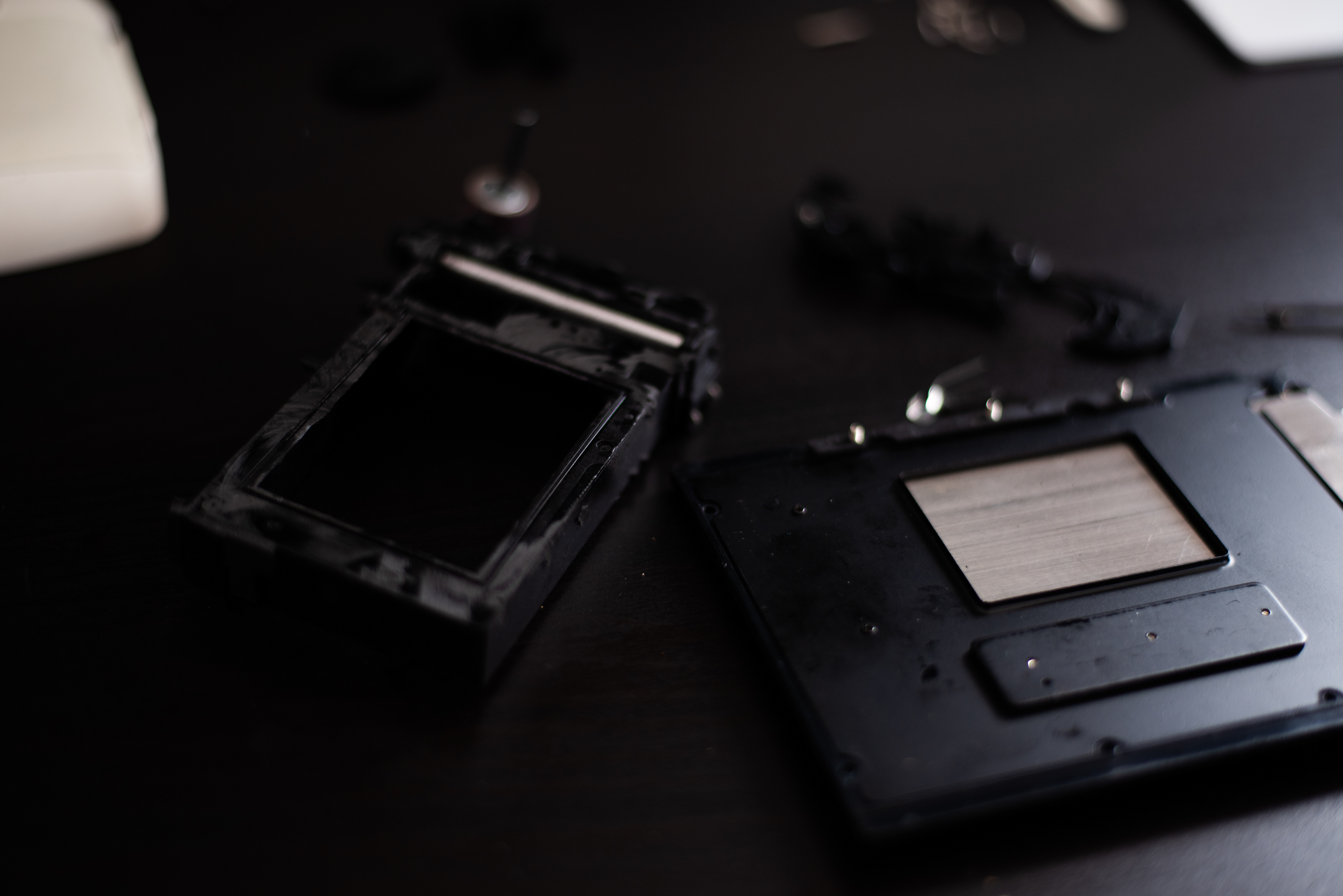 Stripped Instax chassis and stripped film back