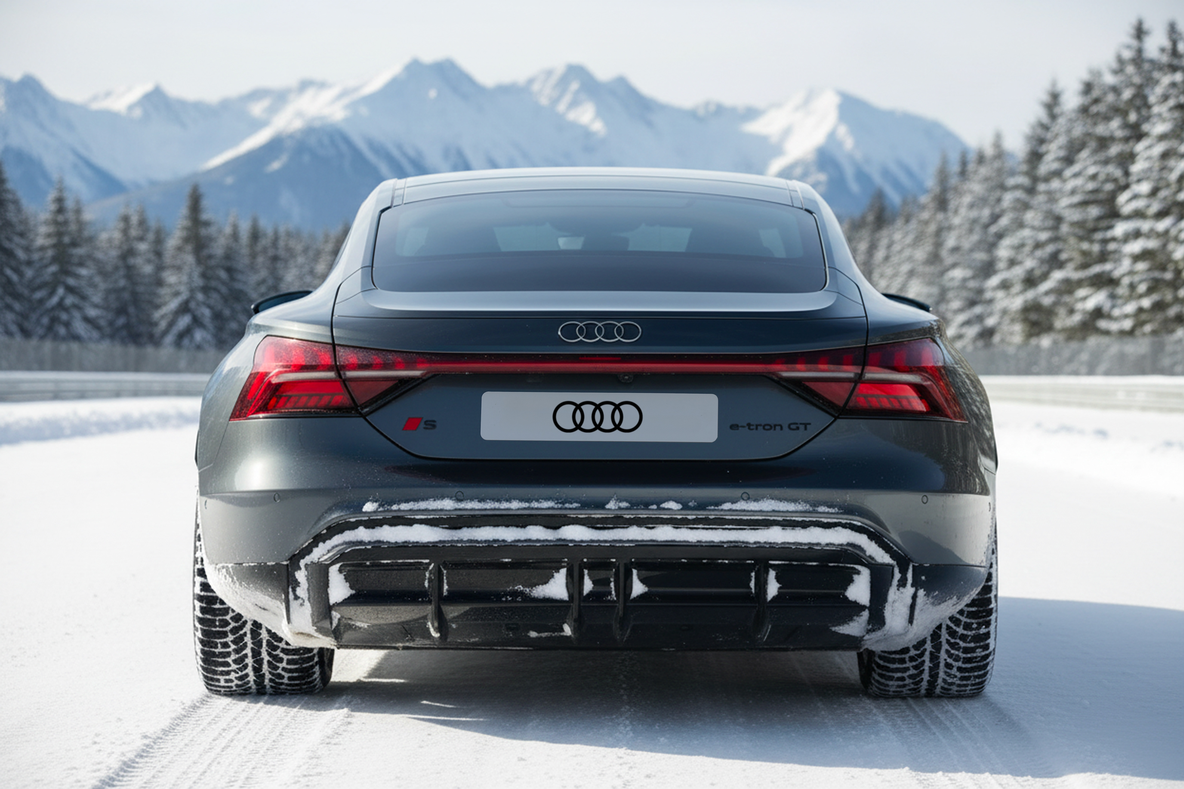 Editada con IA en la nieve