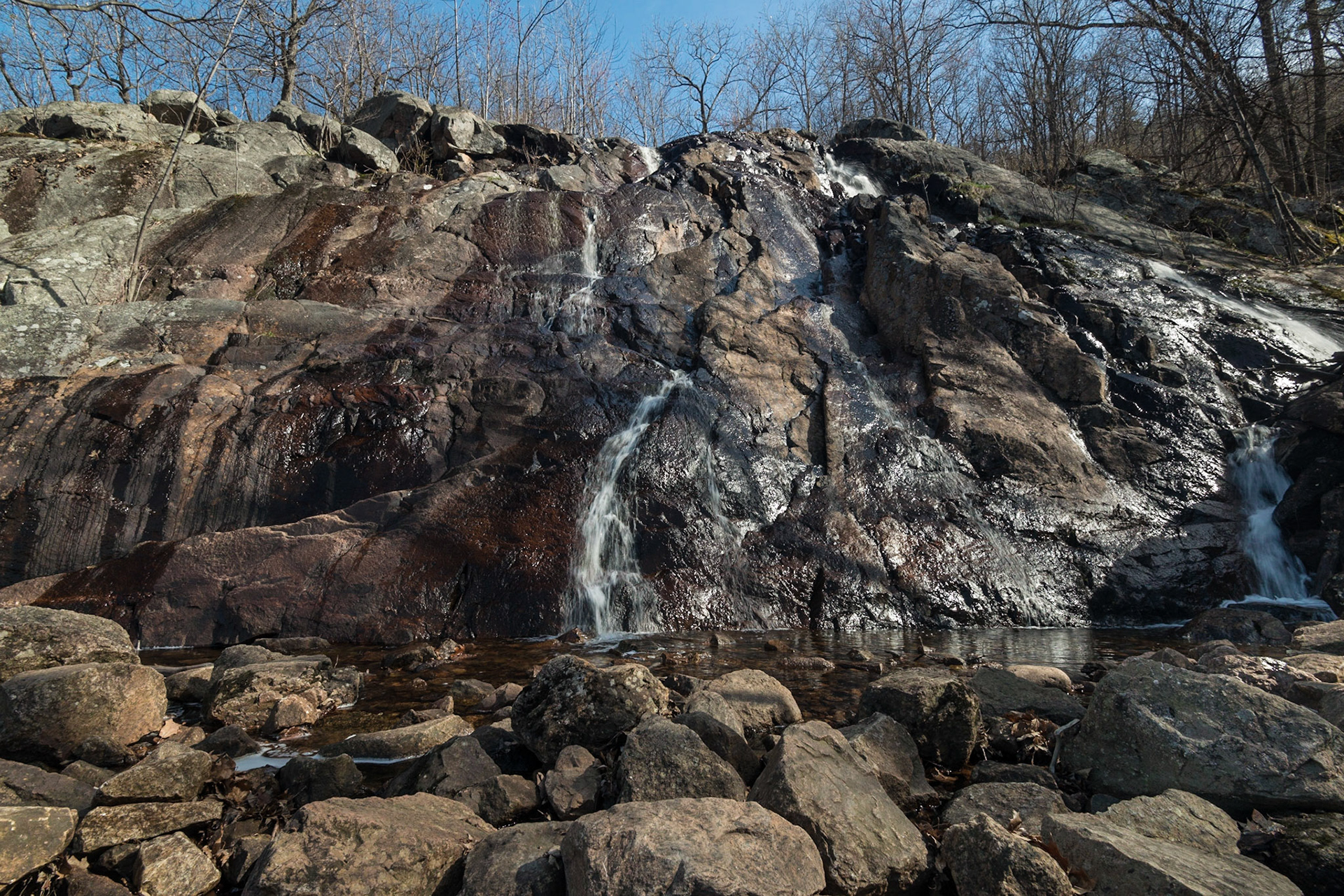 Taken during a relatively dry spring, this shot doesn't show as much water flowing as is usually the case.