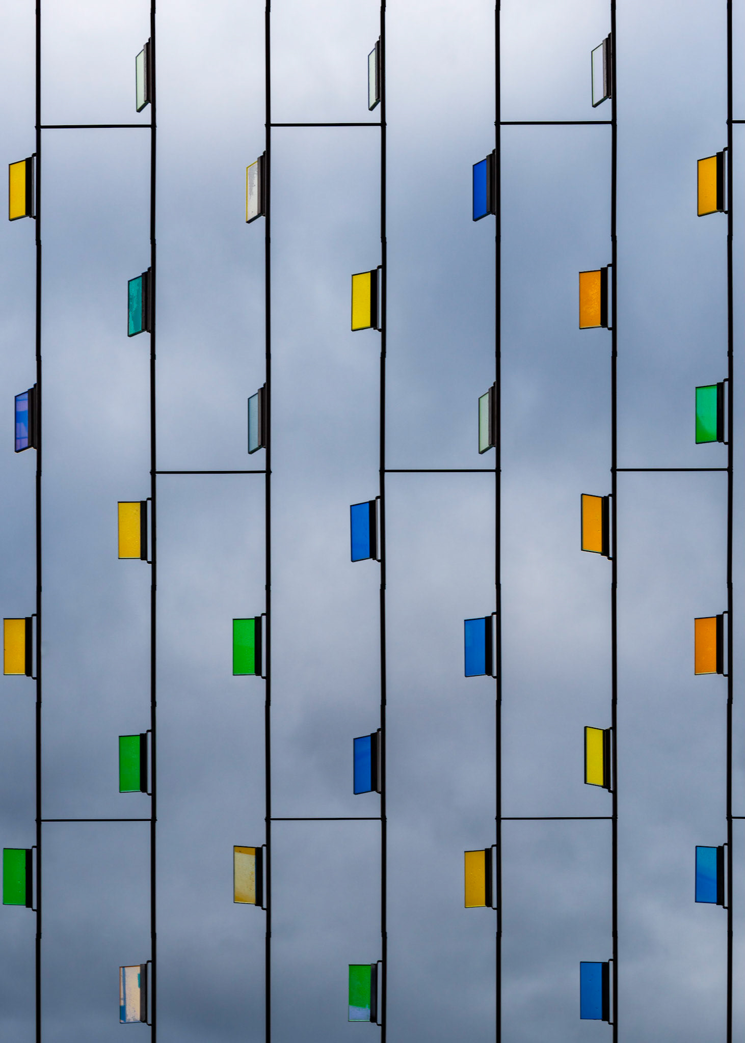 Blair Station. Artwork at the station, entitled Lightscape by Catherine Widgery, suffered from the overcast day. I chose this part of the installation for its clean background, and added some light with Photoshop later.