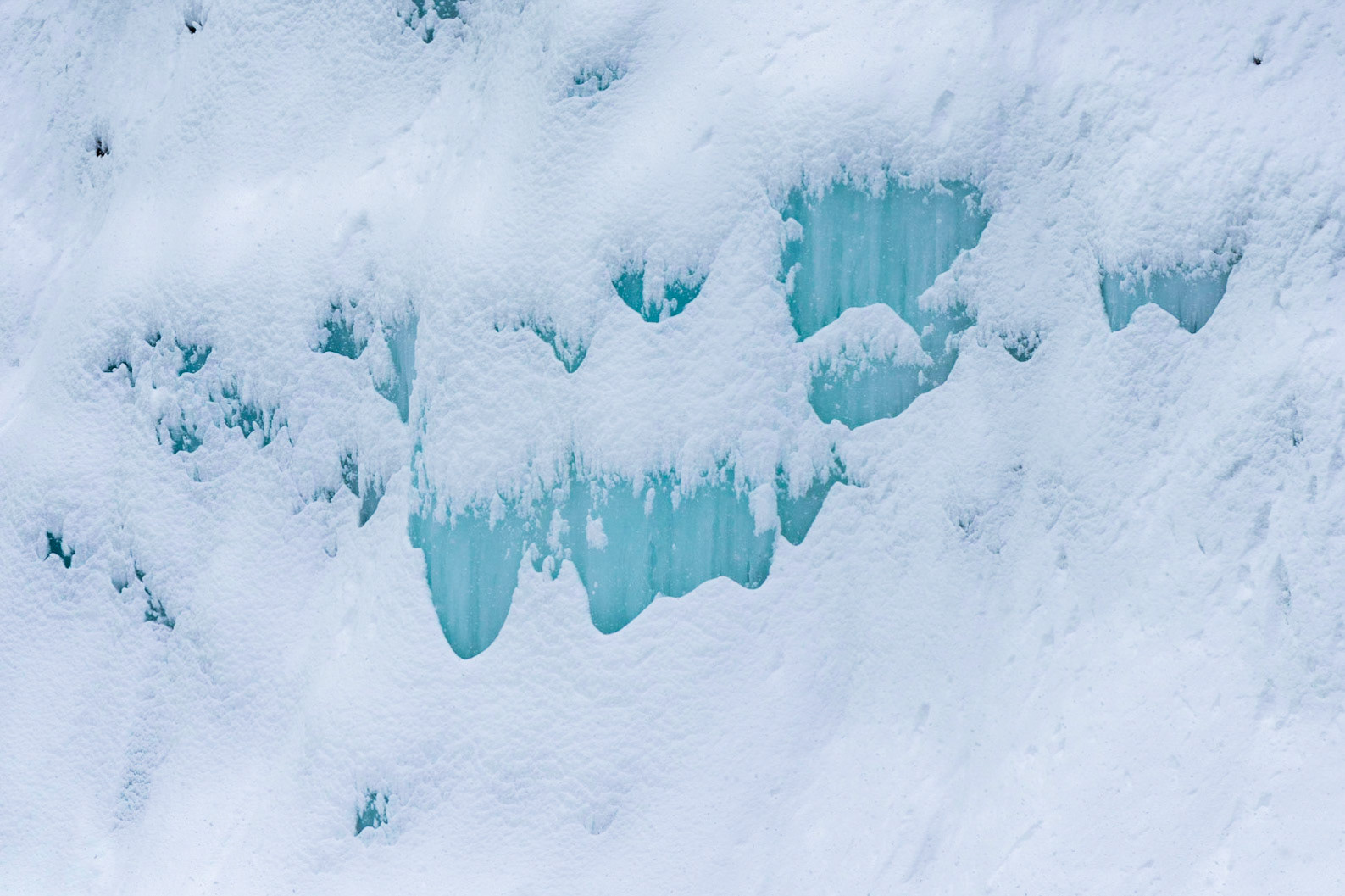 To the right of the logging chute, there was this beautiful ice formation.