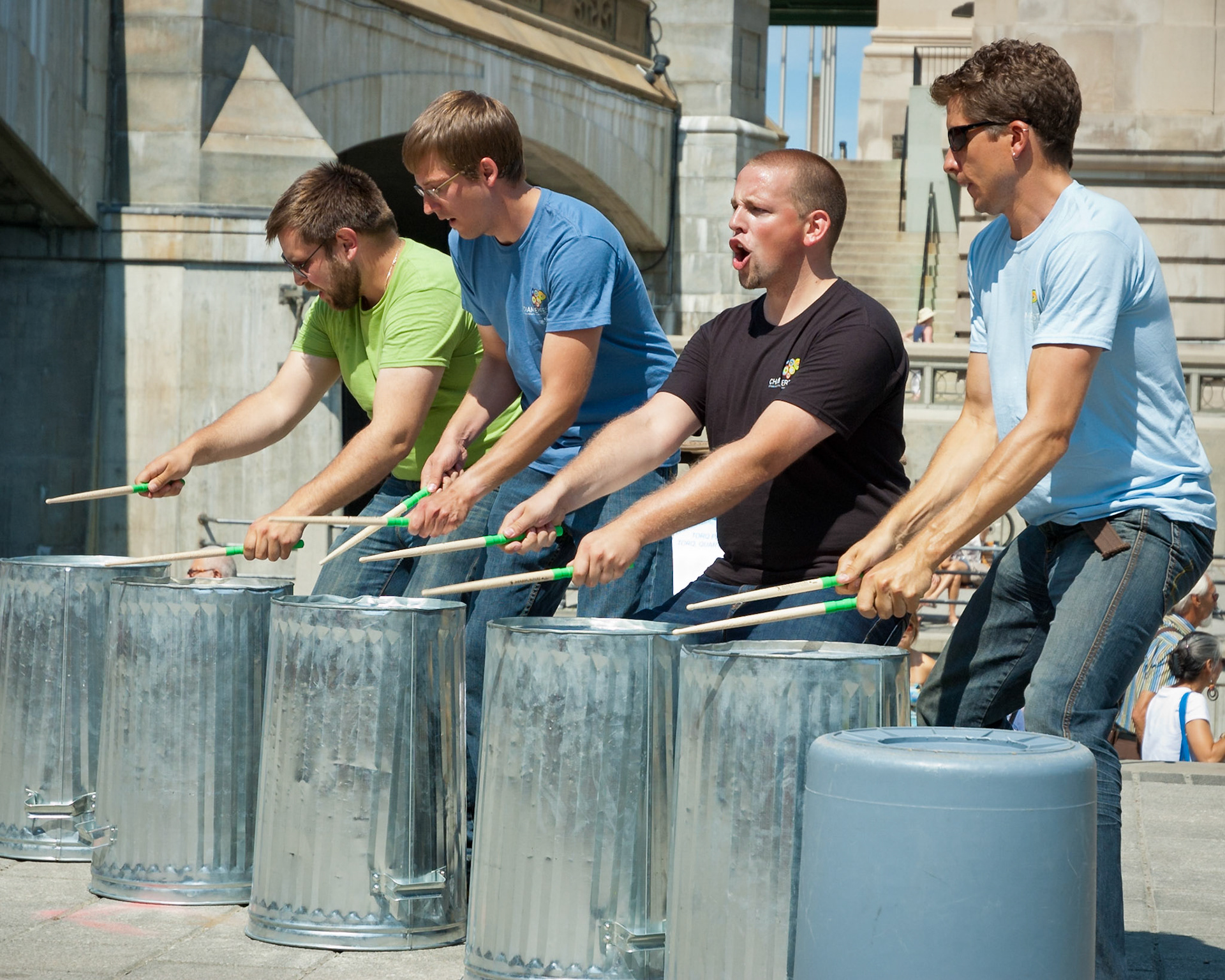 Torq Percussion Quartet; Downtown Ottawa; Photographed for the Ottawa Chamber Music Festival; August 2010
