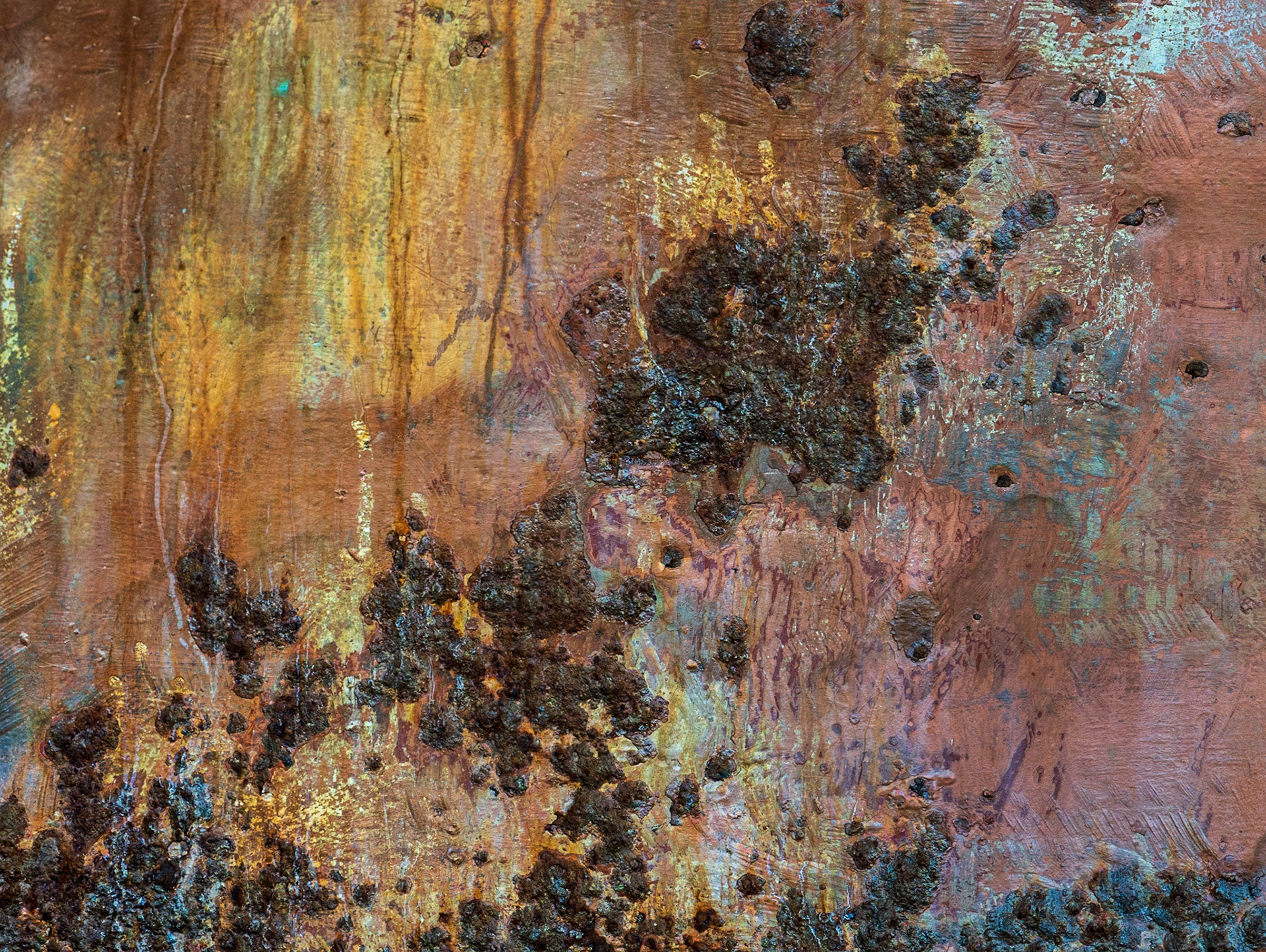 Rust and old paint are great subjects for photography, and this shot has some of both.