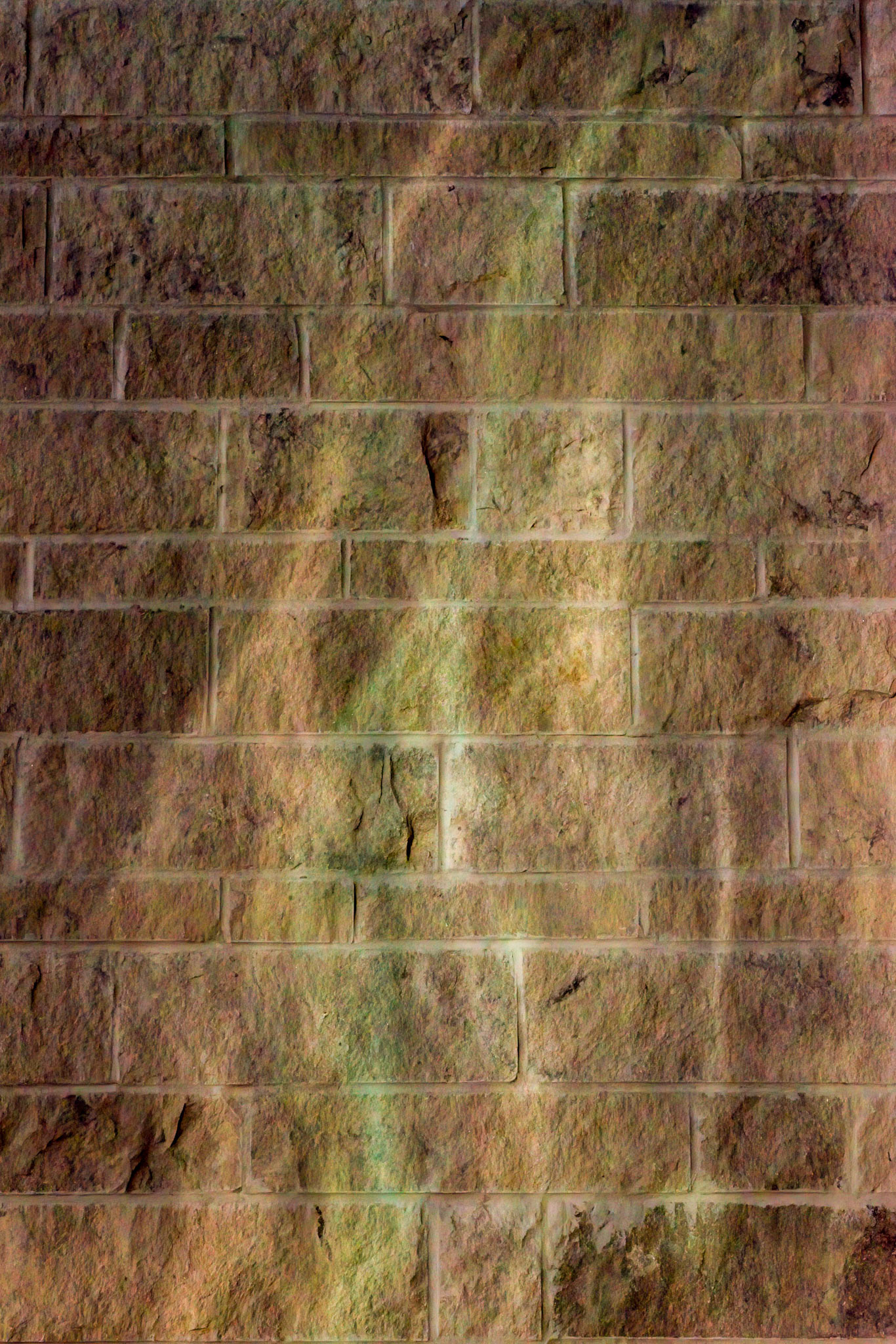 Light pattern on a brick wall. [ISO 12800, 105 mm, f/8.0, 1/100s]