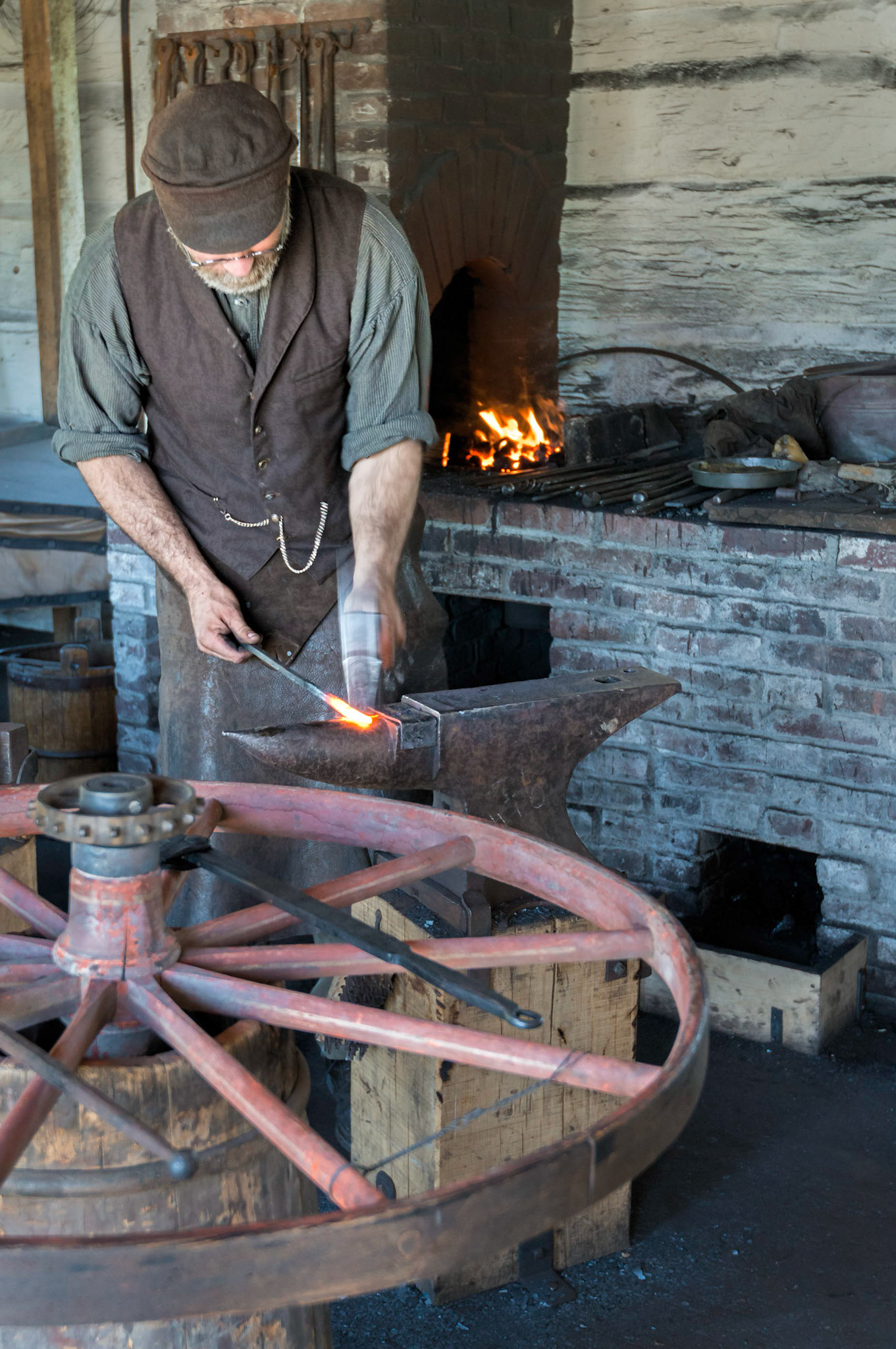 The blacksmith was essential to pioneer life, and a visit to his forge is likewise essential to any photo outing to Upper Canada Village.