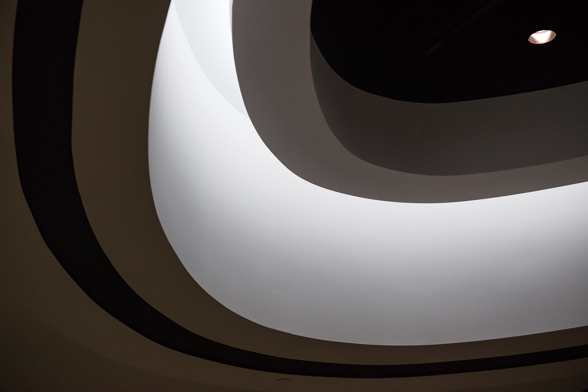 Sweeping lines and shapes flow predominantly from left to right, and in the upper right a bright ellipse was kept in the shot to balance the dominant sweeping shape.