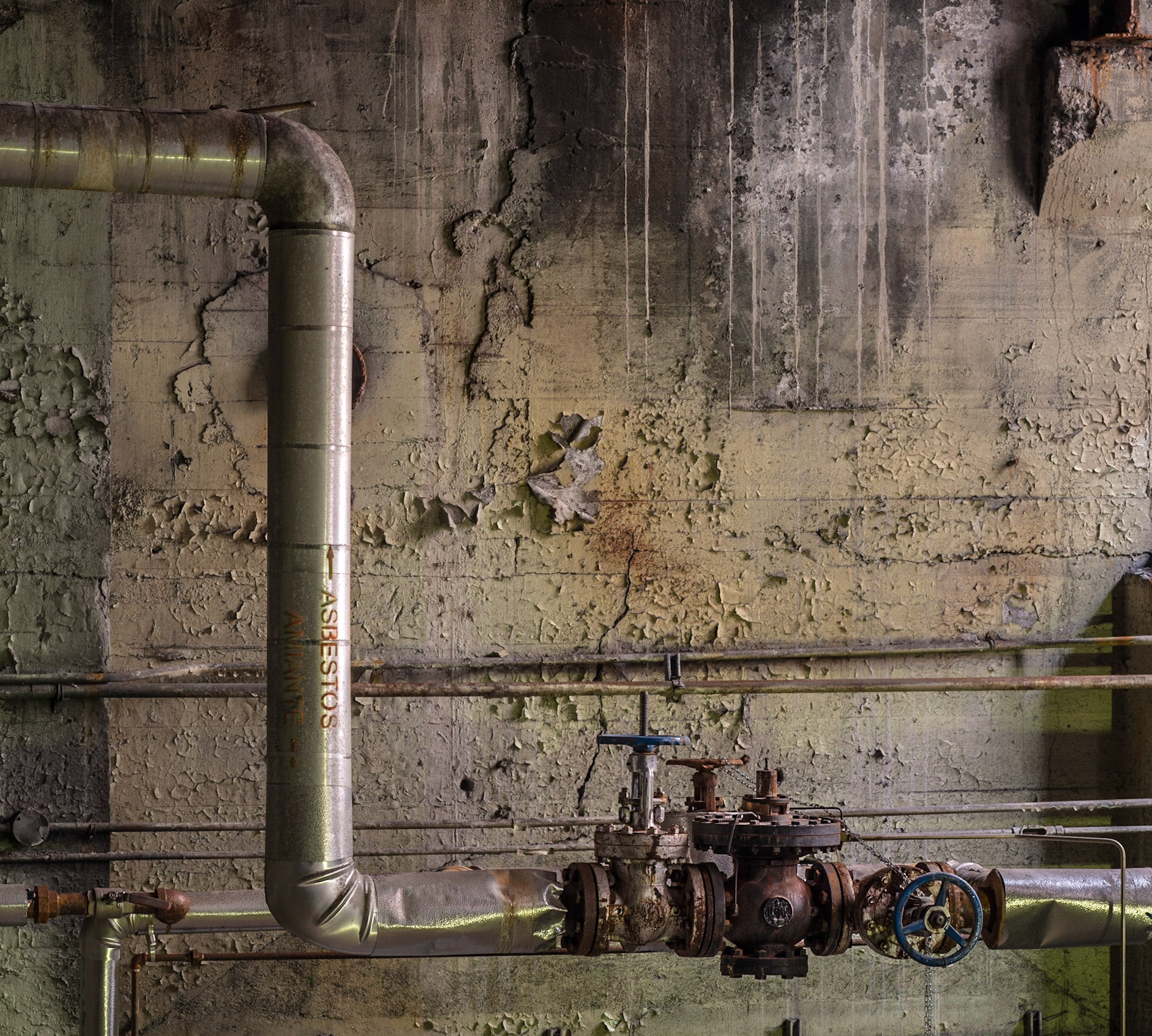 Actually, we were assured that there was no asbestos in the areas that we were visiting, so this pipe was presumably checked for leaks