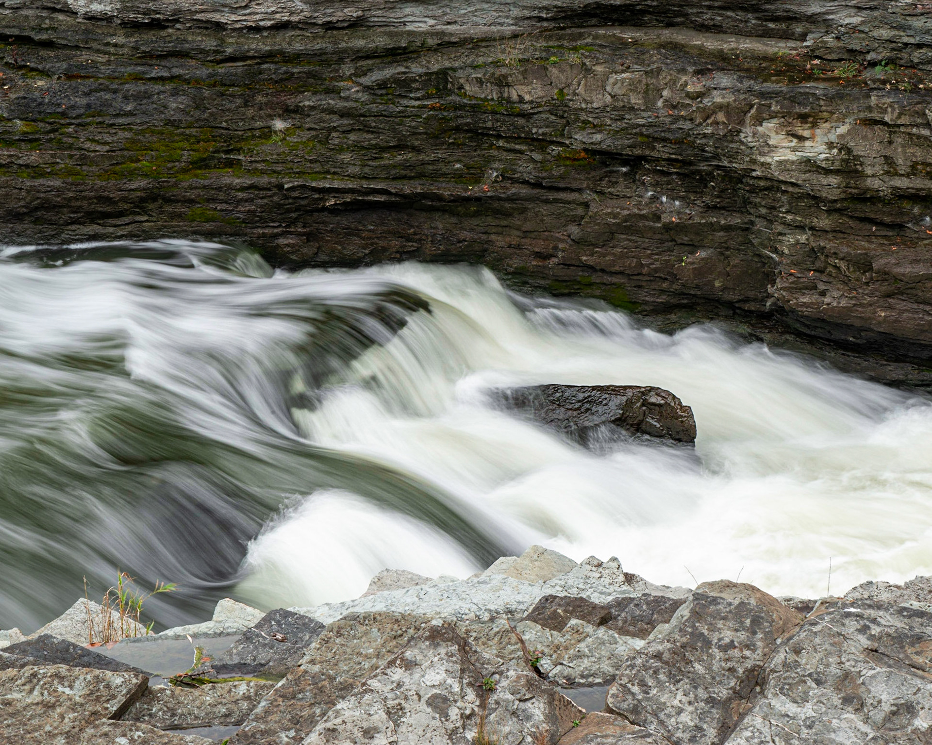 A long exposure detail at Hog's Back falls. This is a 1/3 sec exposure.