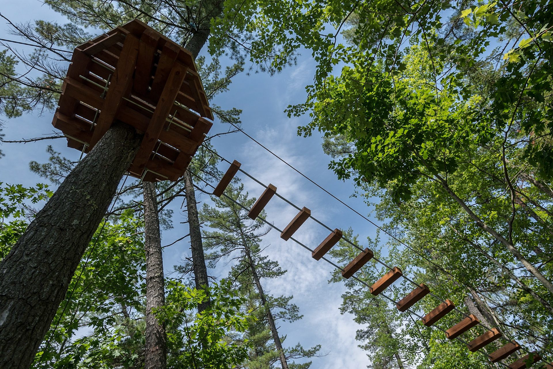 I prefer to photograph with my feet firmly planted on the ground, but there's a zip line in the park for the more adventurous.