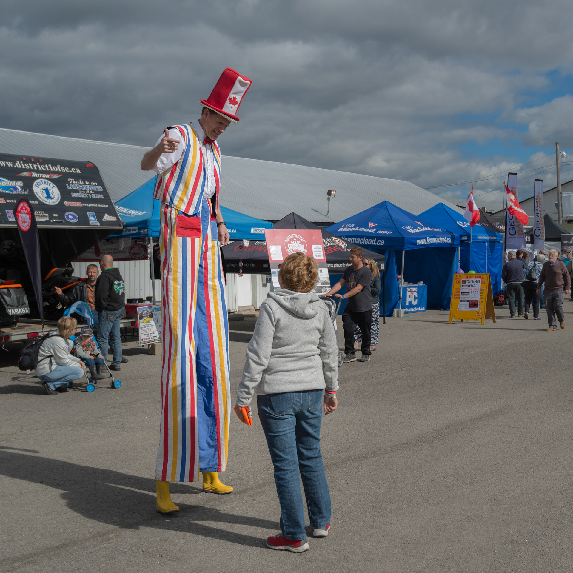 The Metcalfe Fair has a bit of everything, including this colourful character who liked to chat with visitors.