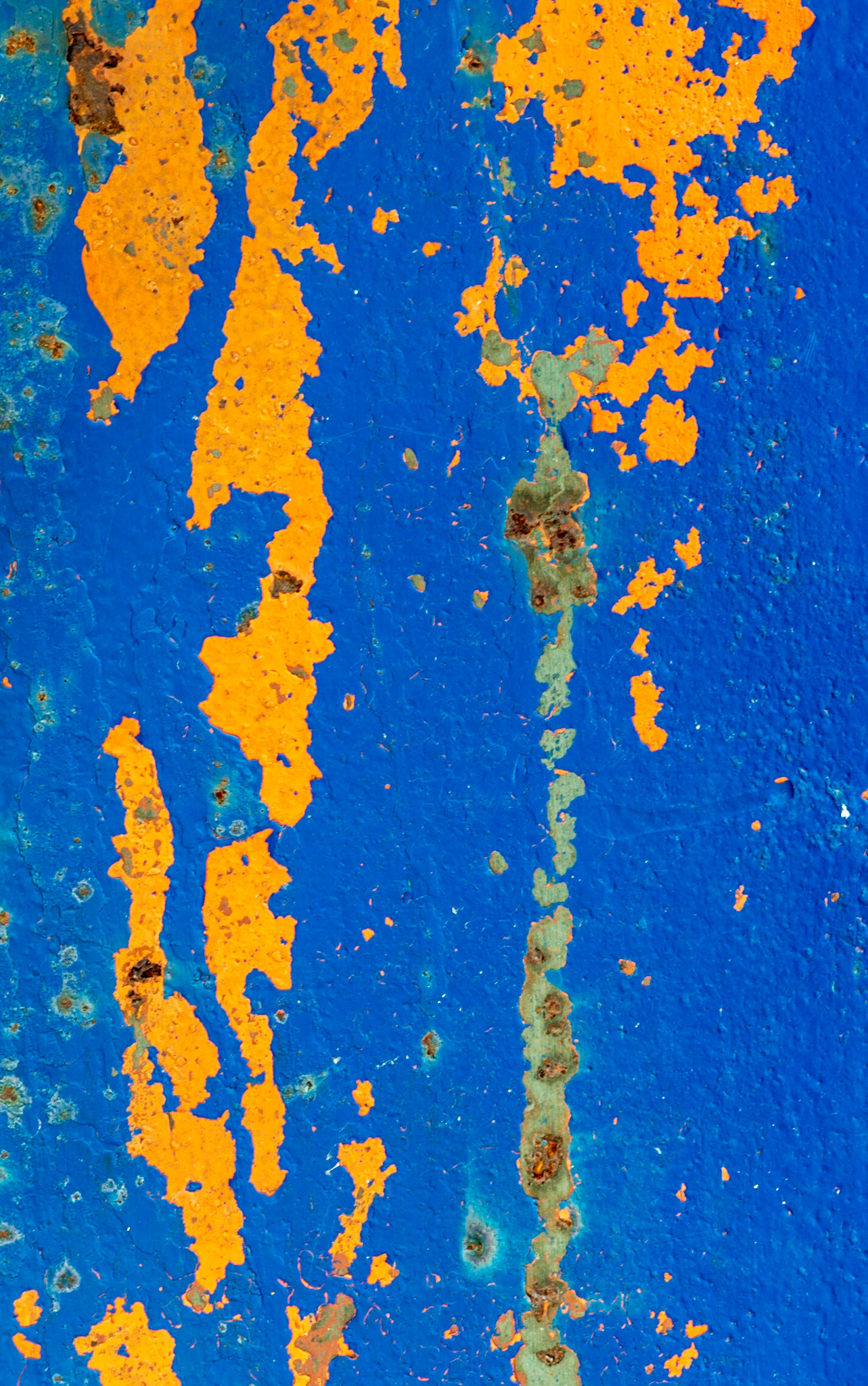 There were several boats in dry dock that were in need of repair that presented ample opportunity to look for interesting abstracts. The blue/orange combination caught my eye in this one.