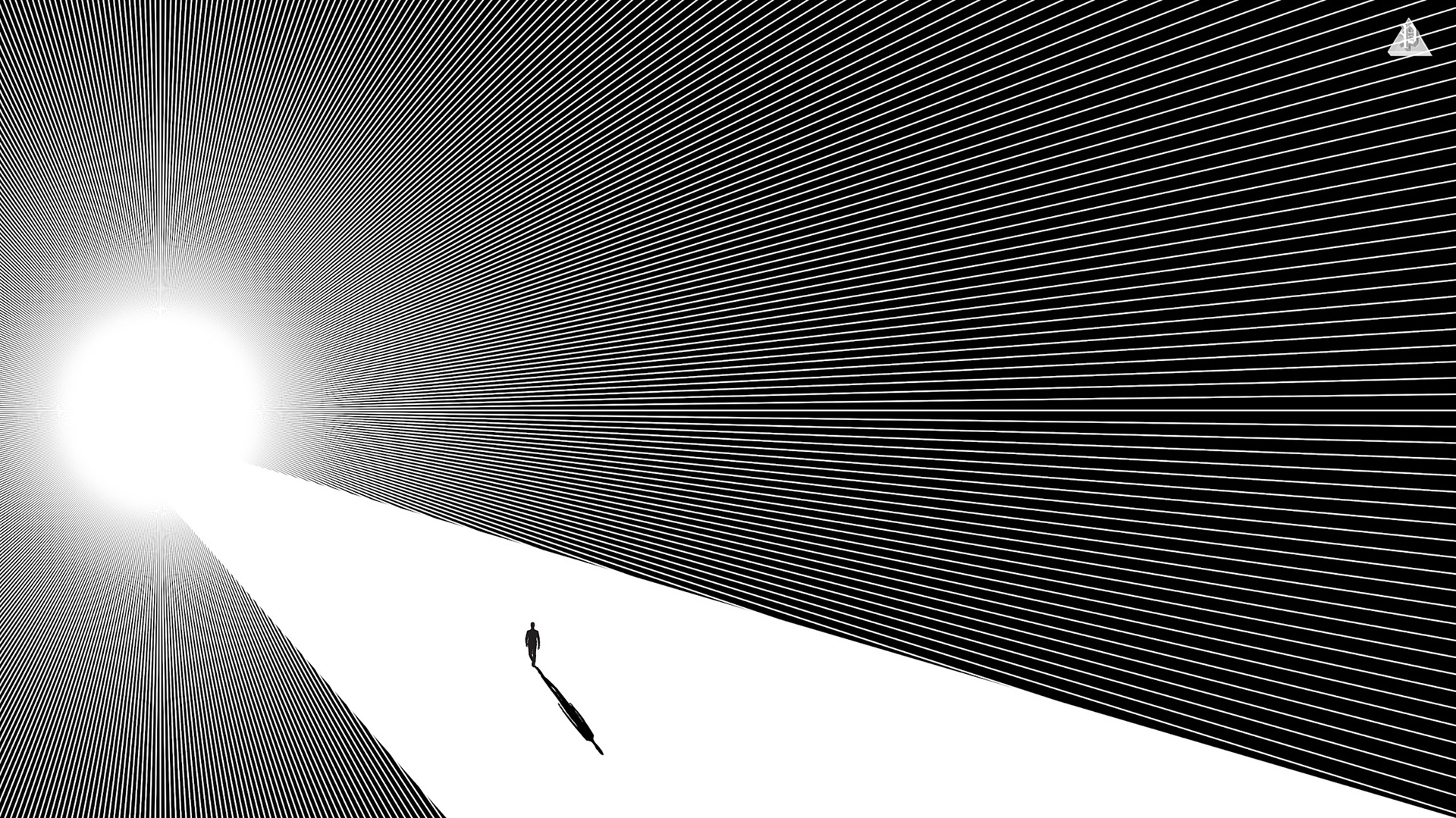 Light at the end of the tunnel (White outline)