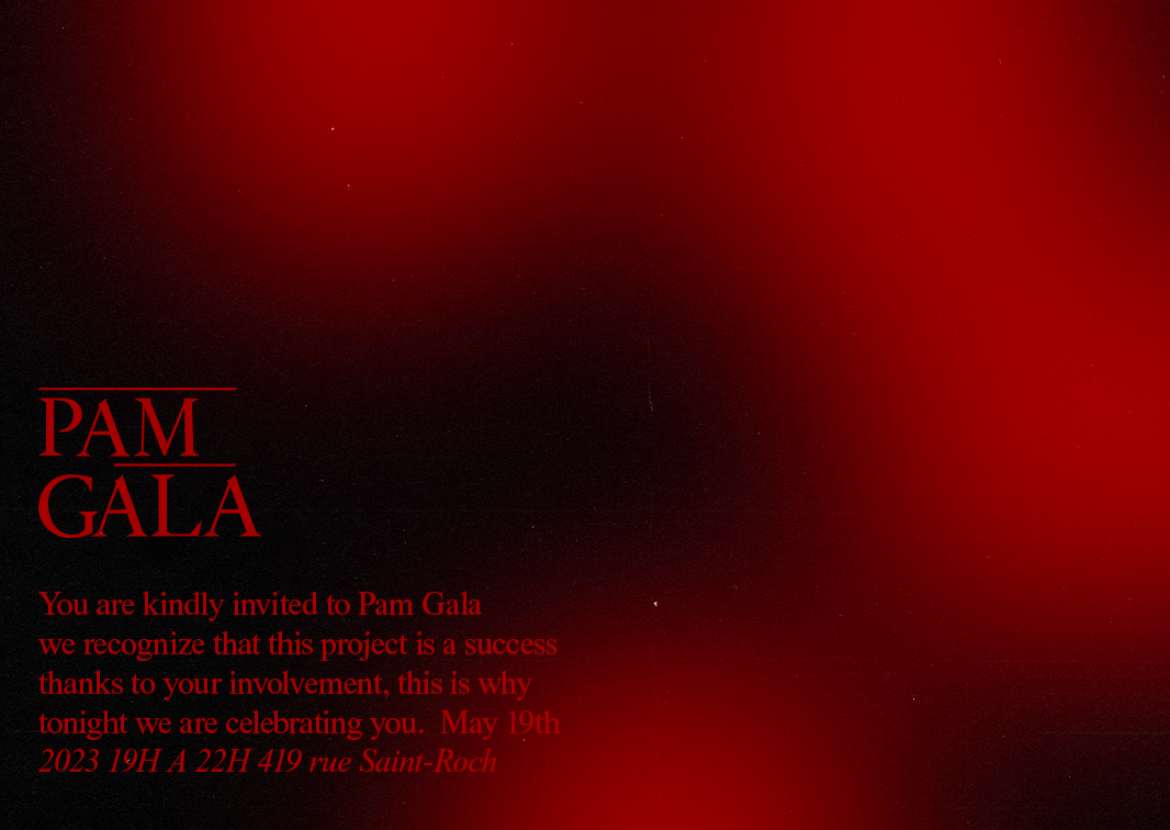 PAM Project; Type Design, poster