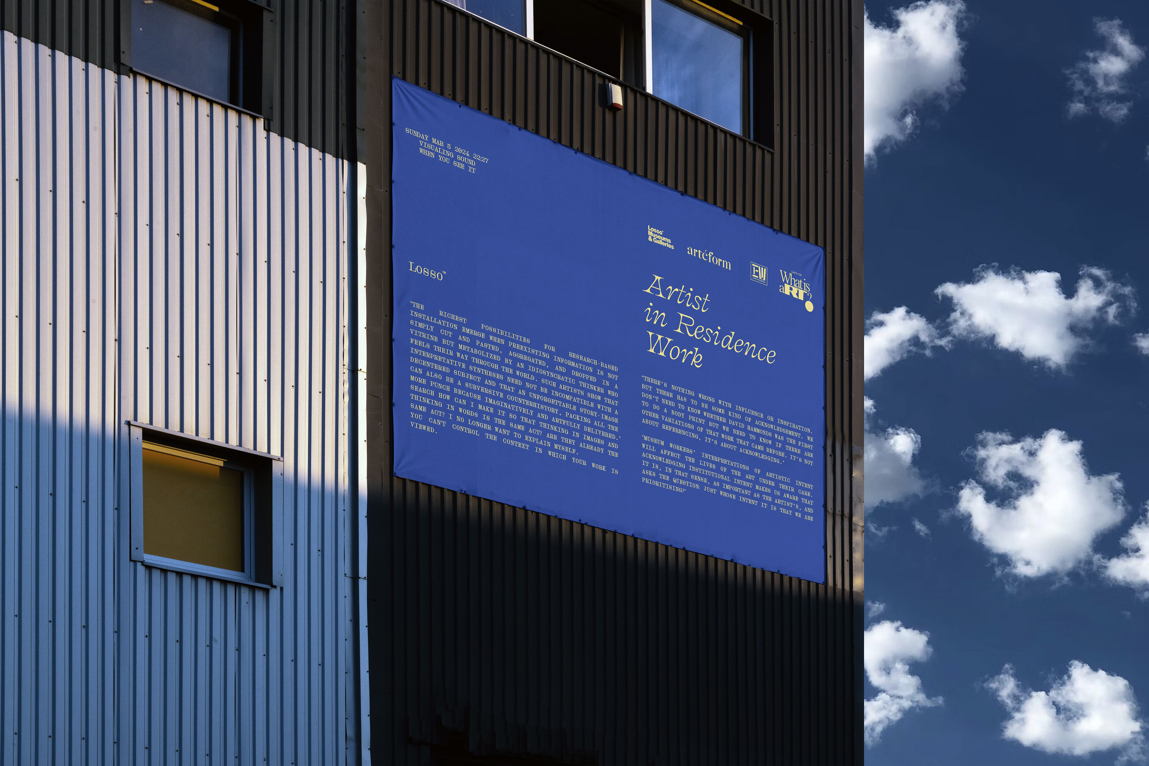 Artist In Residence Work ; Exhibition Visual Identity Design Poster