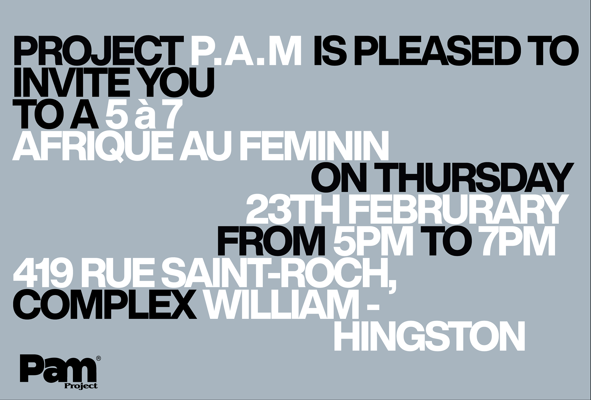 PAM Project; Type Design, poster