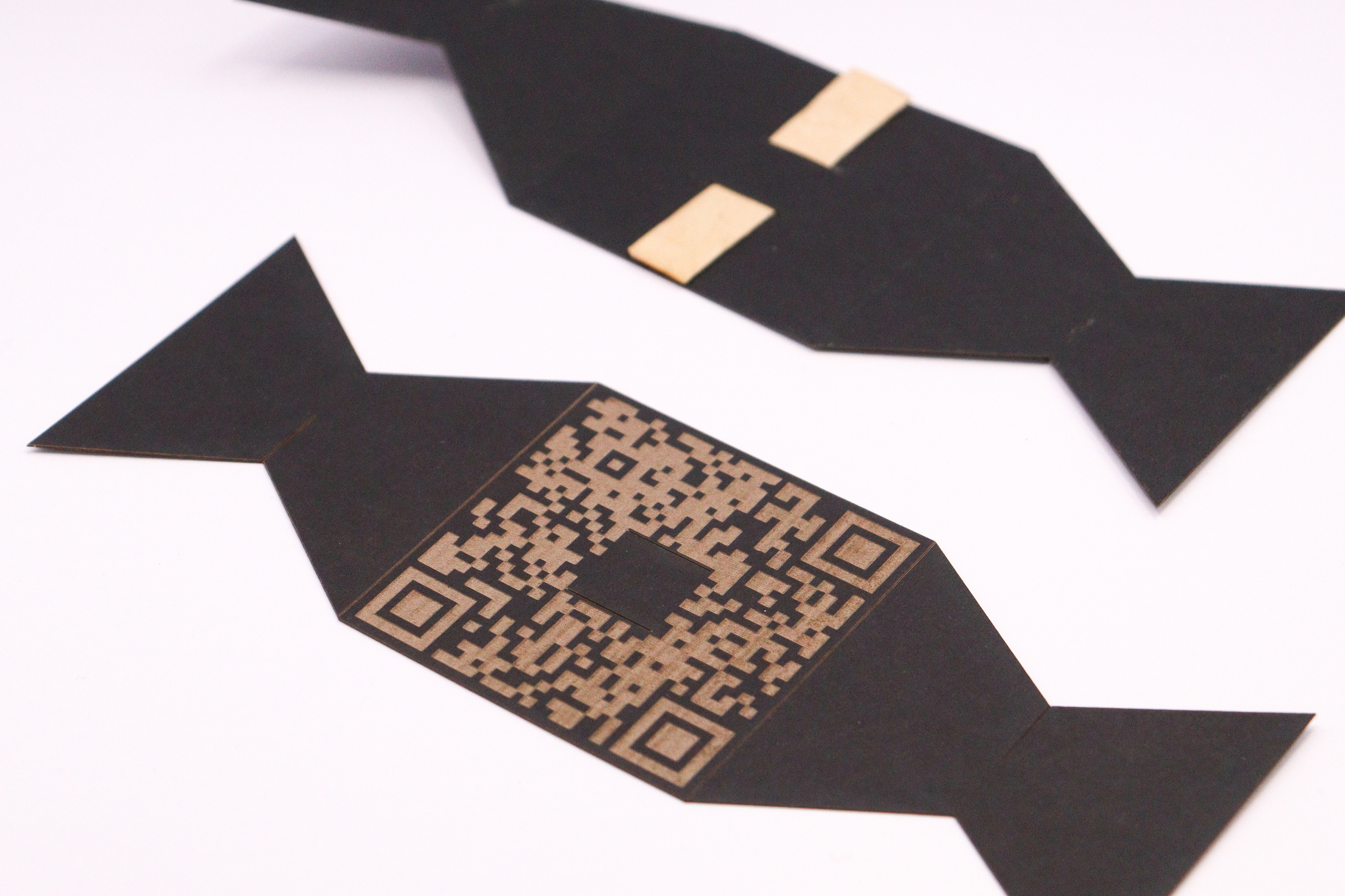the envelope is laser cut and scored in a single operation