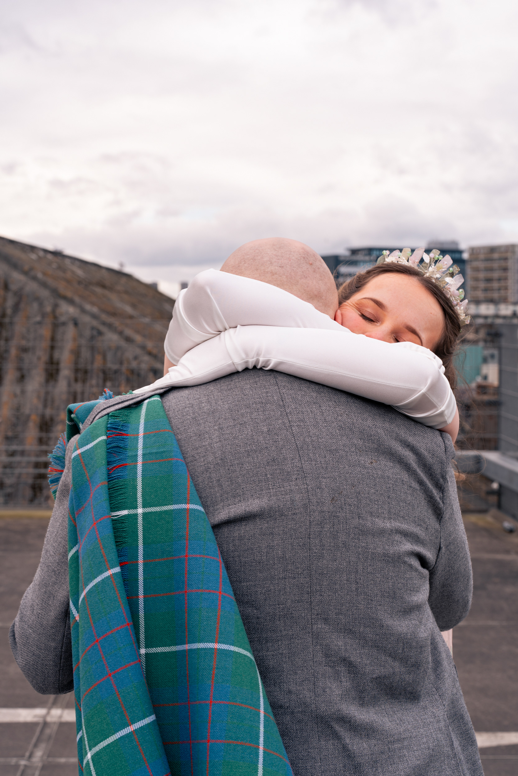 Alternative Aberdeen Wedding Photography: A hug.