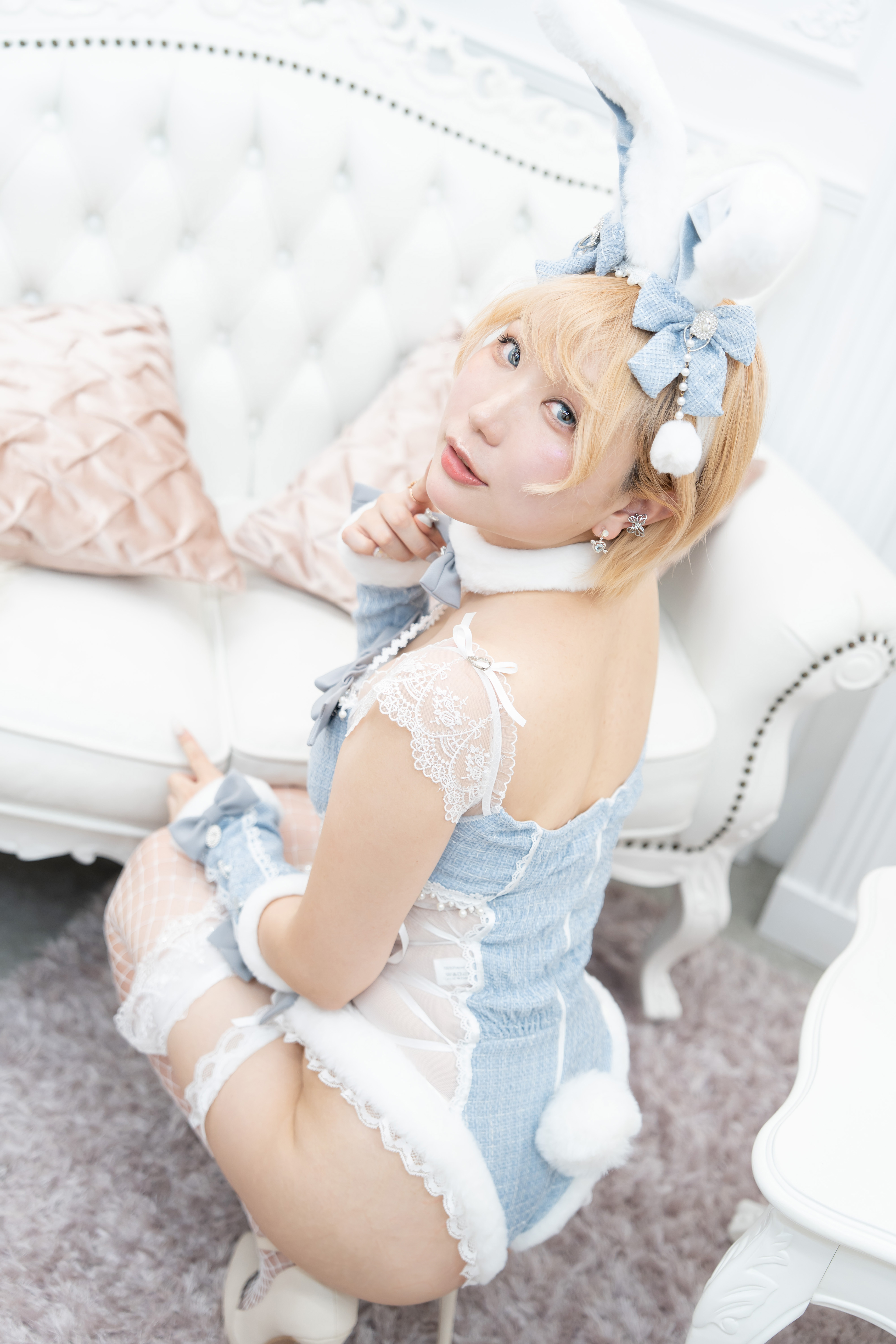 ・水色バニー ・Model：Riku さん（ https://x.com/s_riku04 ） ・2026/04/25 バースデー撮影会にて撮影