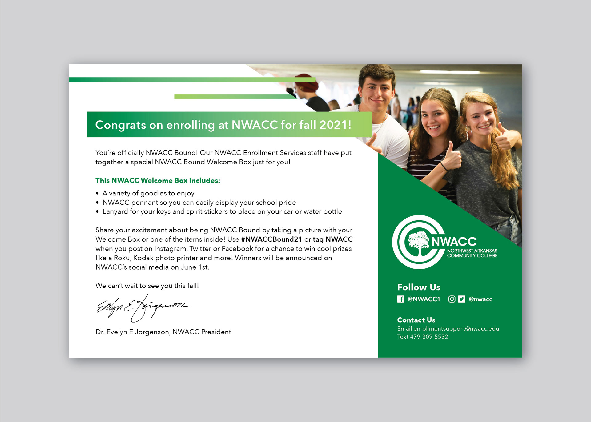 NWACC Bound Welcome Box Handout