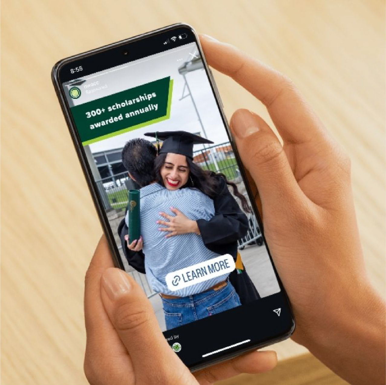 NWACC Enrollment Ads - Instagram Stories. Designed using Canva.