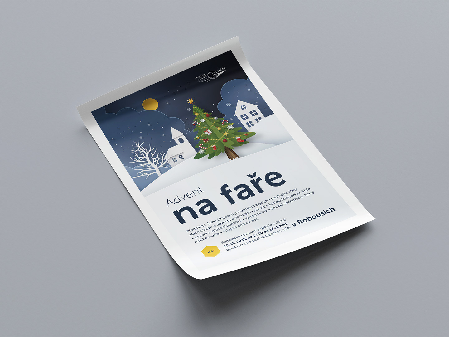 Regionální muzeum a galerie v Jičíně, plakát Advent na faře, A2, 2023