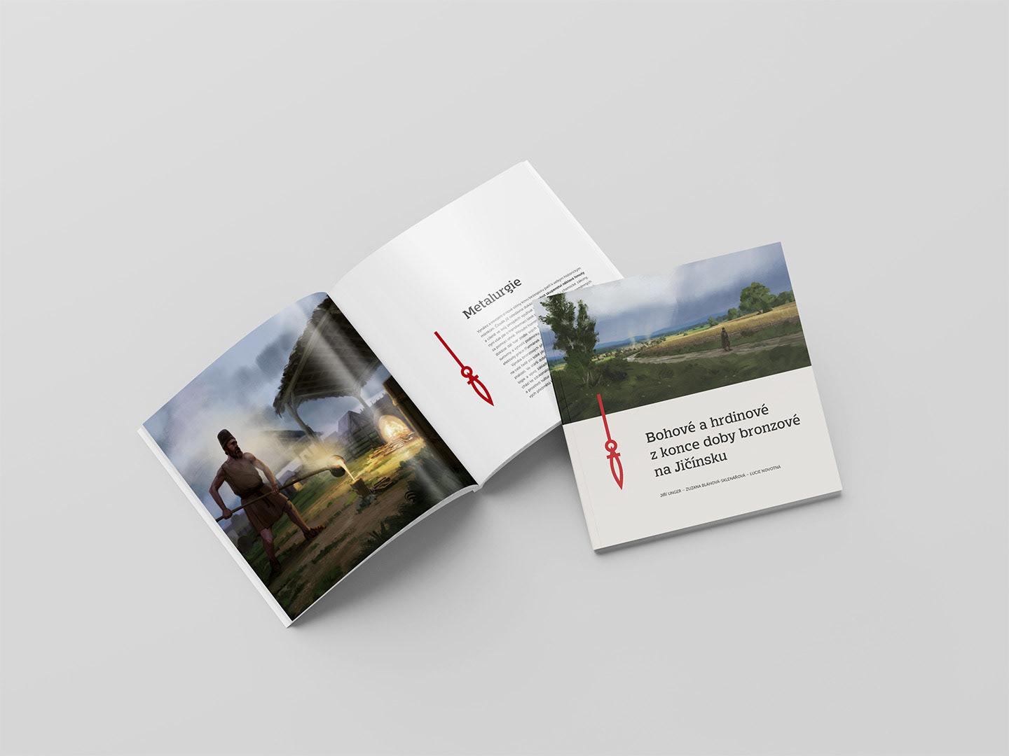 Regionální muzeum a galerie v Jičíně, katalog k výstavě Bohové a hrdinové z konce doby bronzové na Jičínsku, 210 × 210, 2023