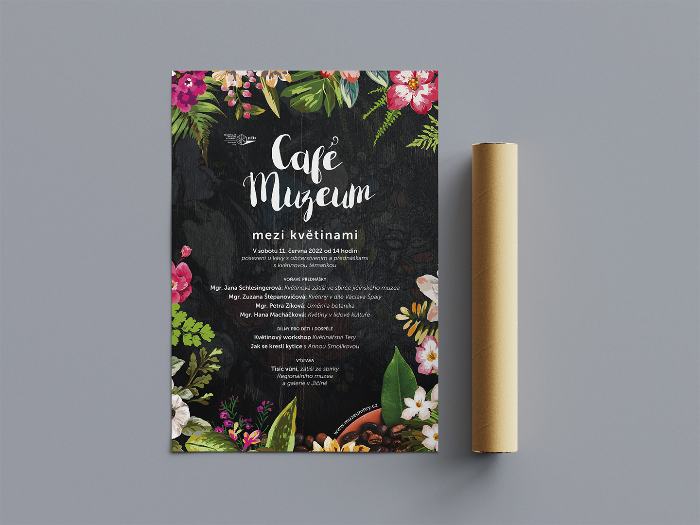 Regionální muzeum a galerie v Jičíně, plakát Café muzeum, A2, 2022