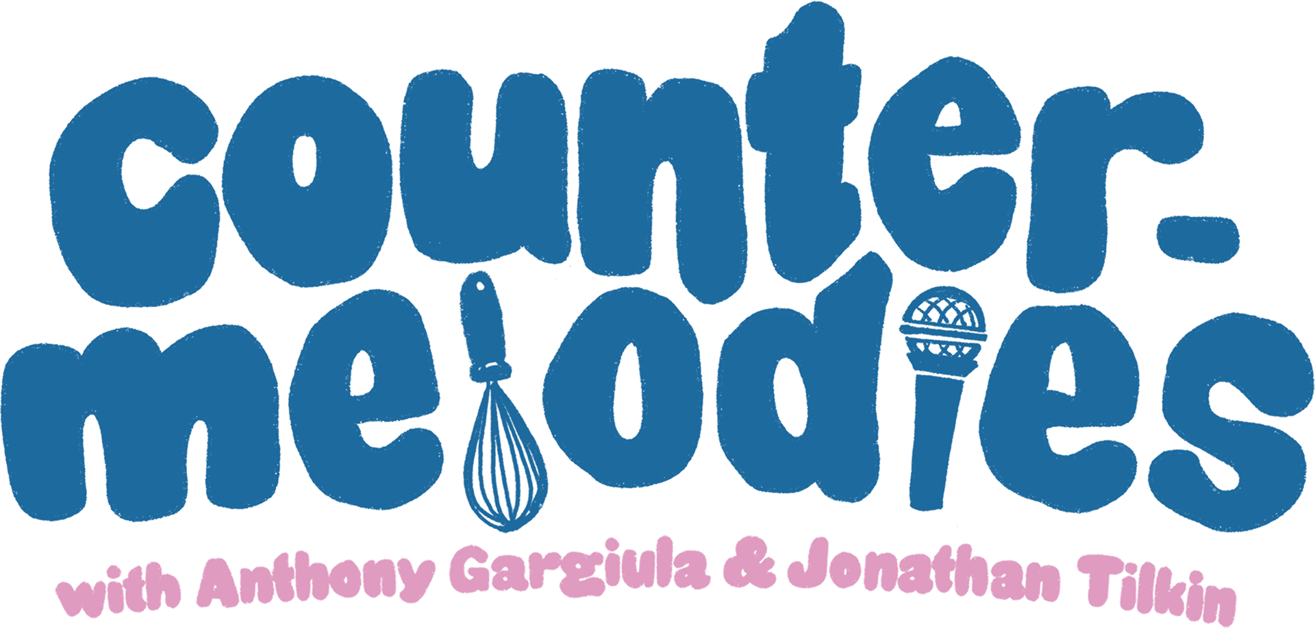custom logo for 'counter-melodies' podcast