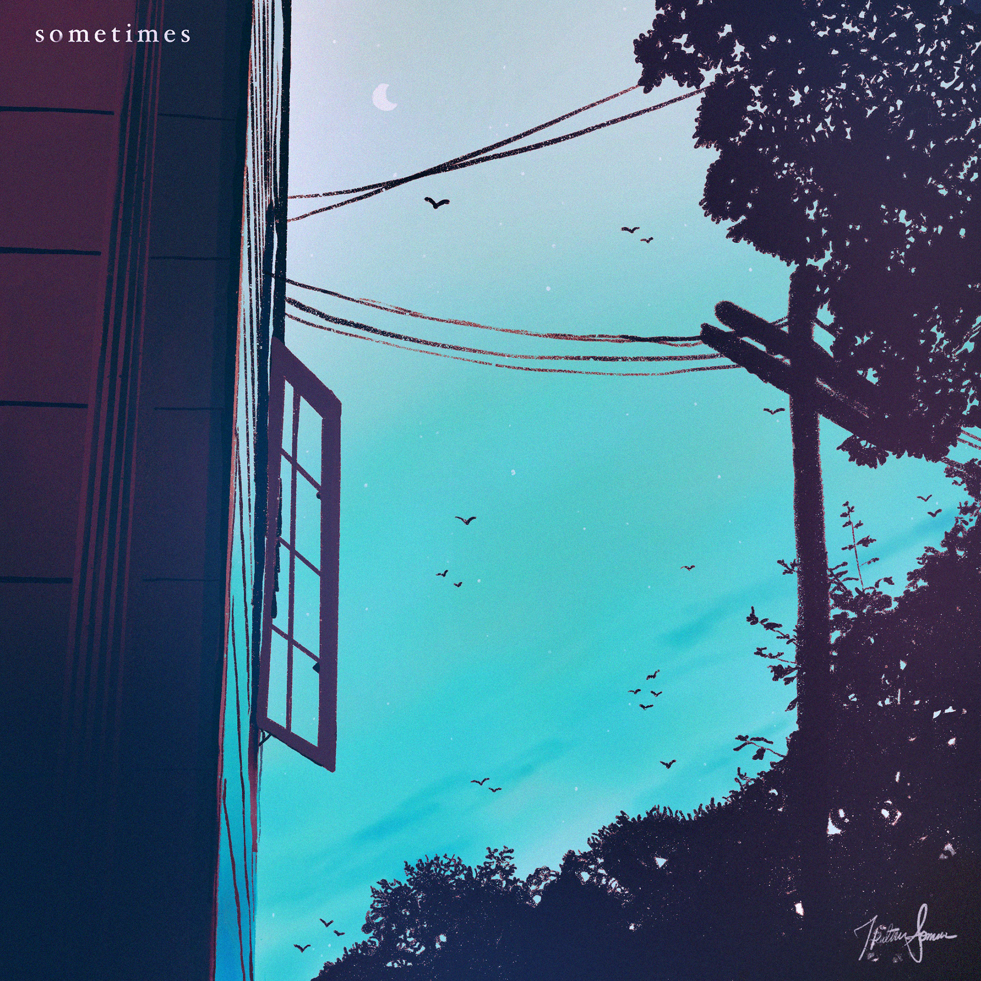 digital illustration for my own single 'sometimes'